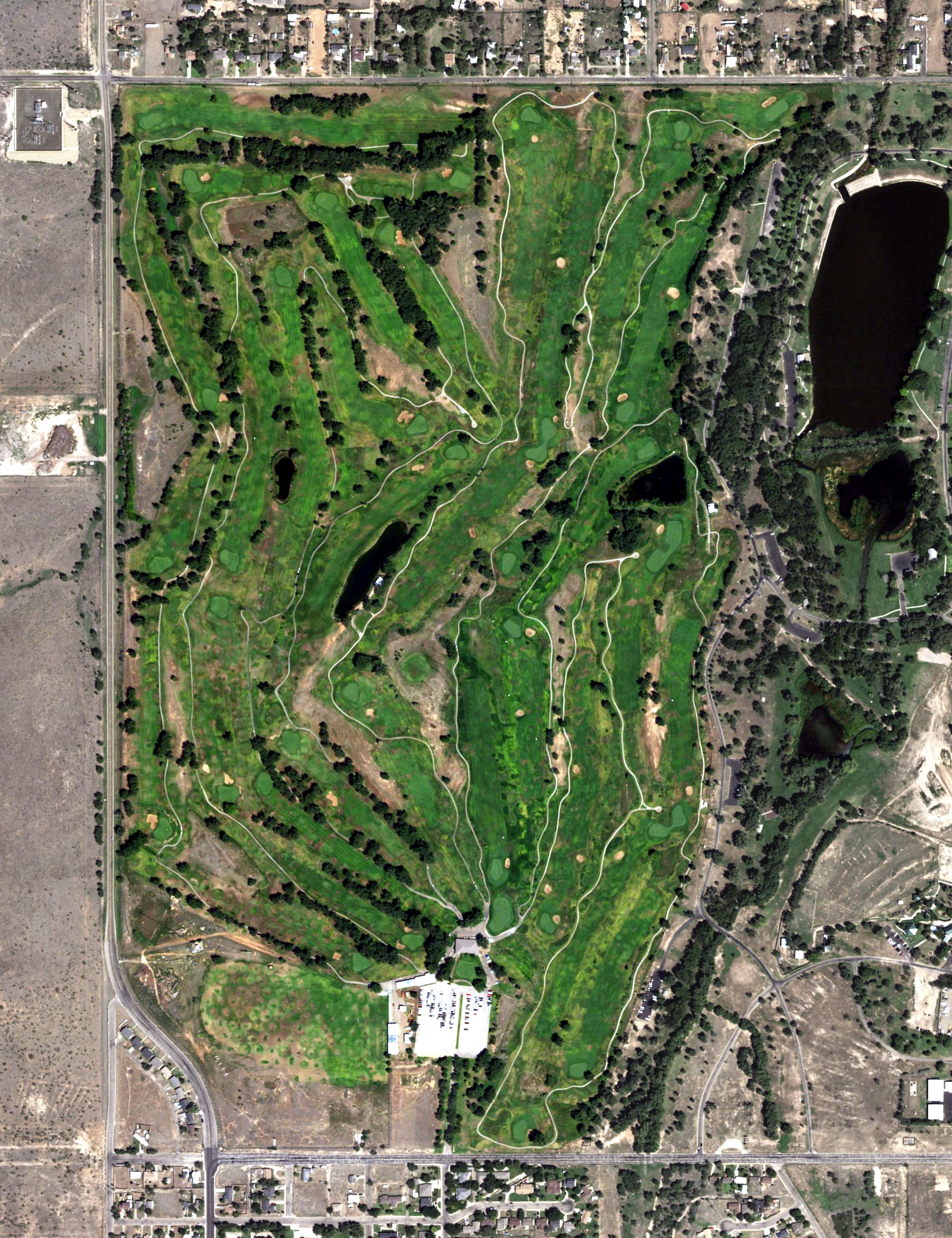 Aerial view of Ross Rogers Public Golf Course, TX