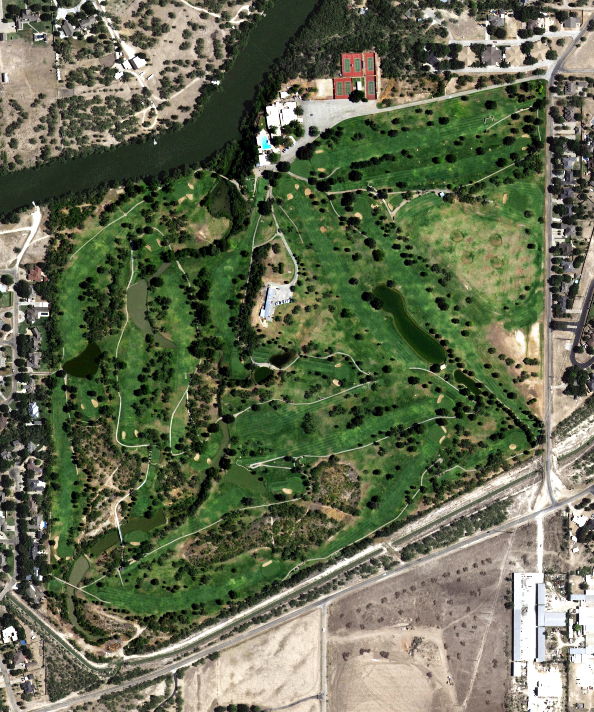 Aerial view of San Angelo Country Club, TX