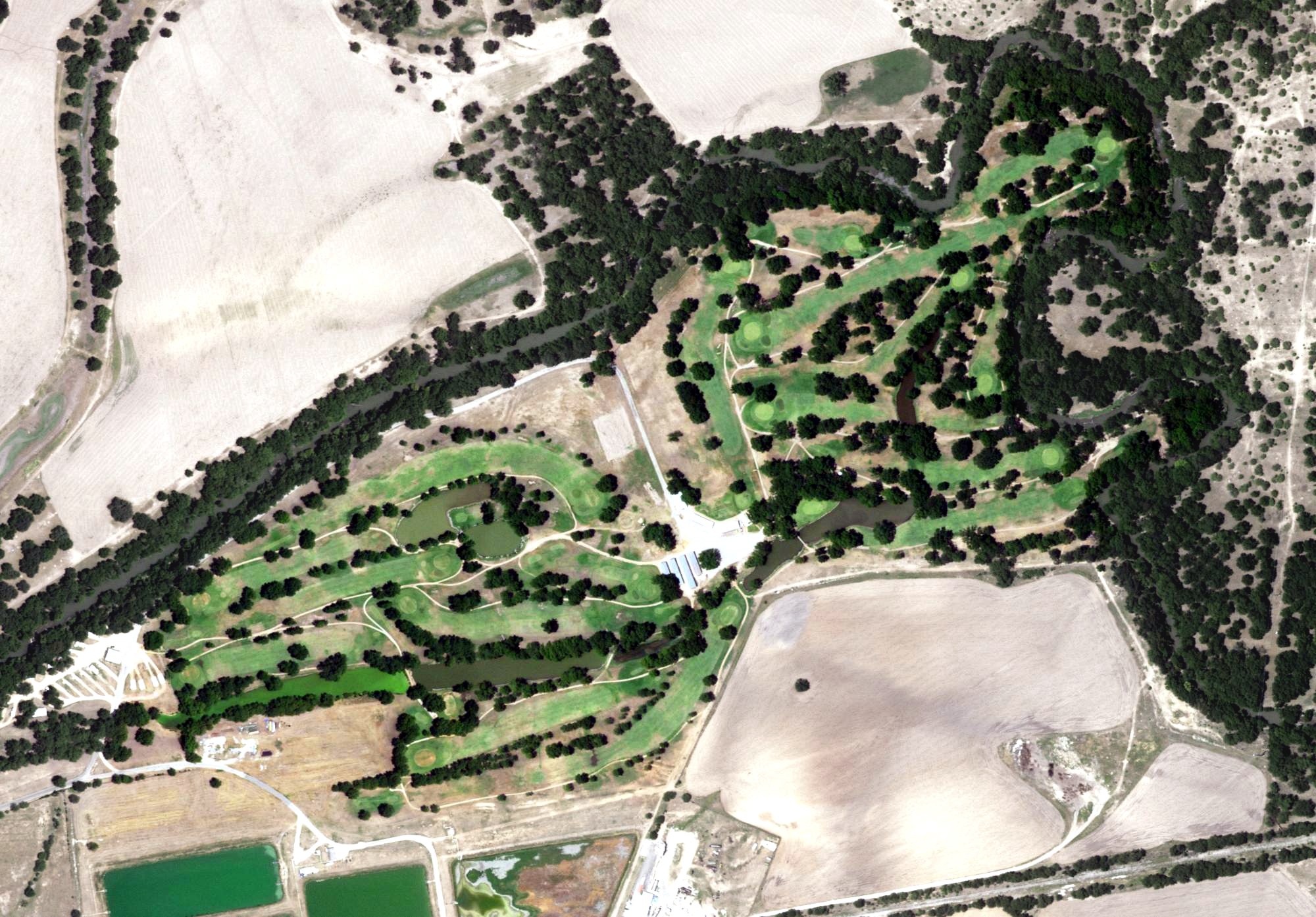 Aerial view of San Saba River Golf Course, TX