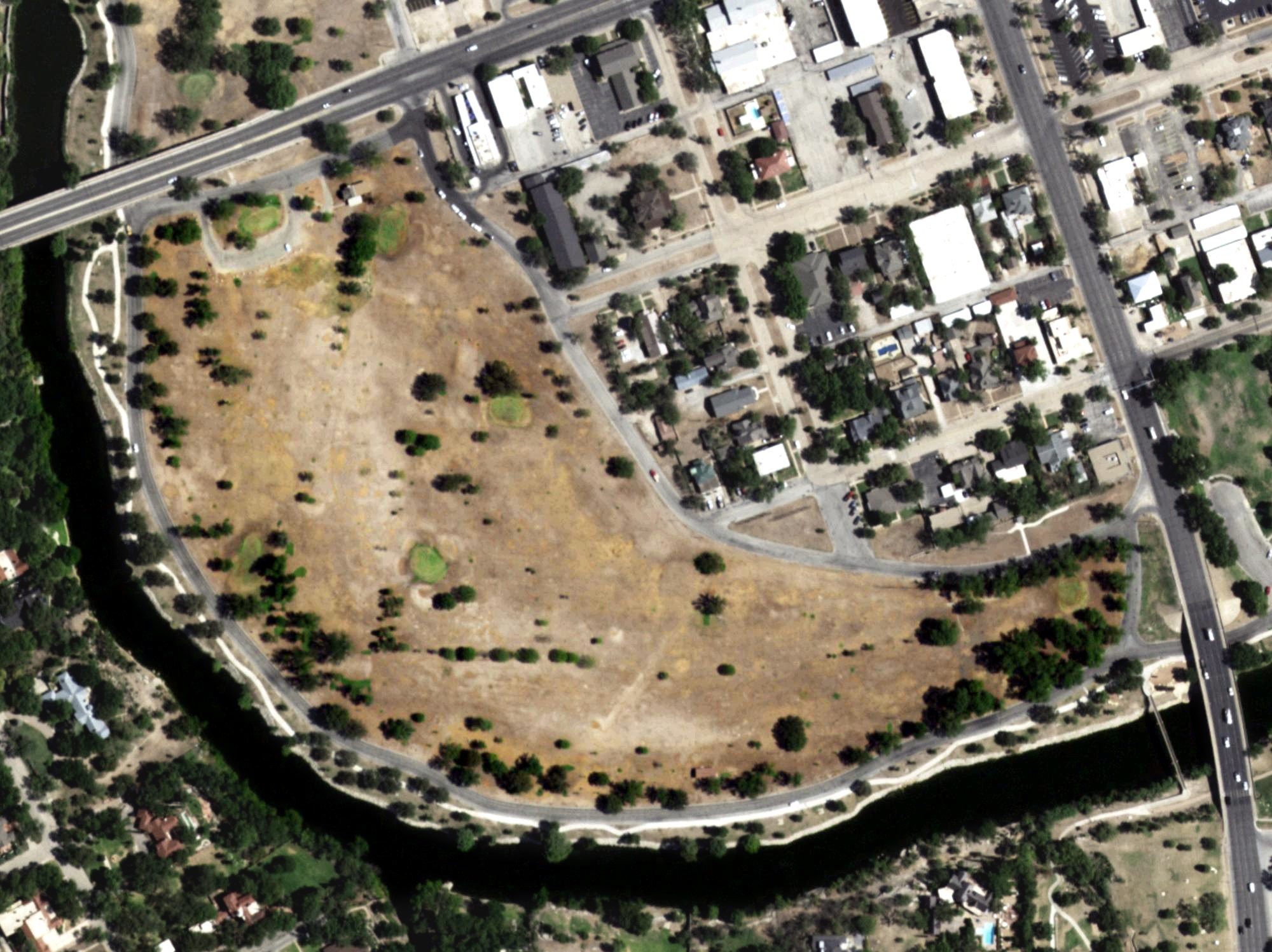 Aerial view of Santa Fe Golf Course, TX