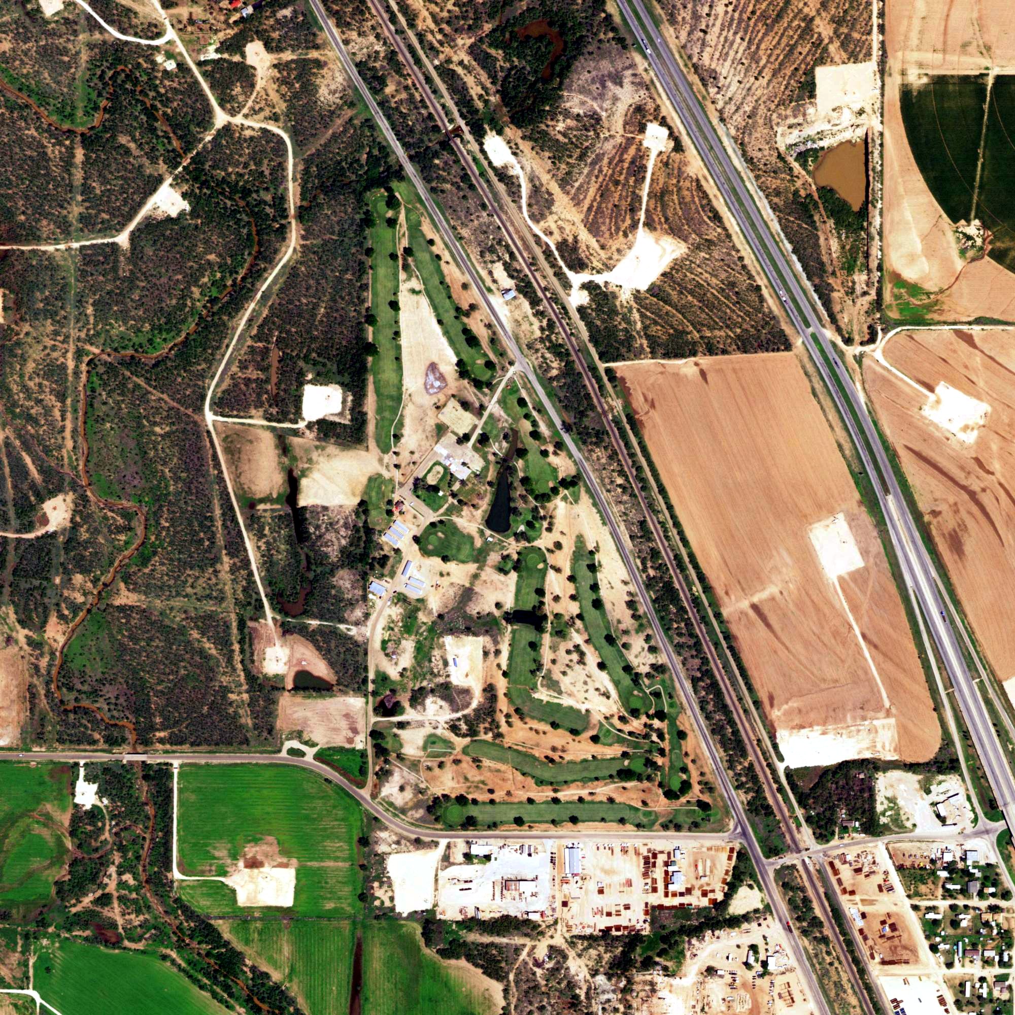 Aerial view of Scurry County Golf Course, TX