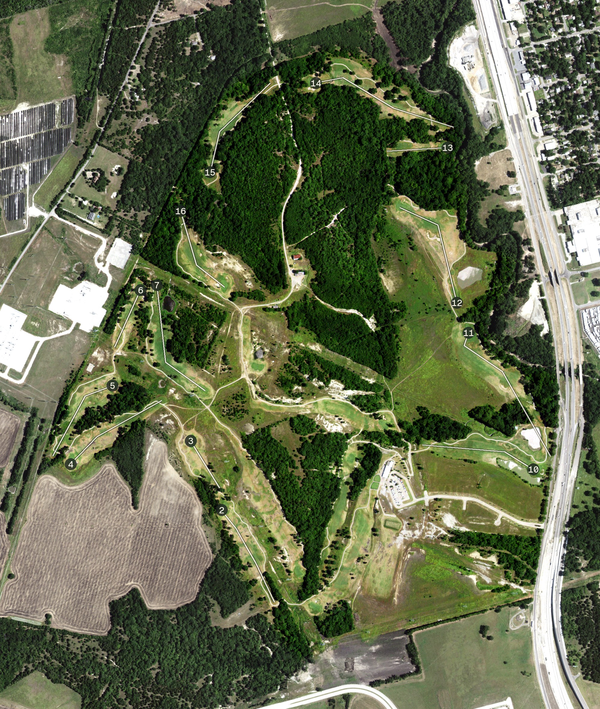 Aerial view of Stone Creek Golf Club, TX