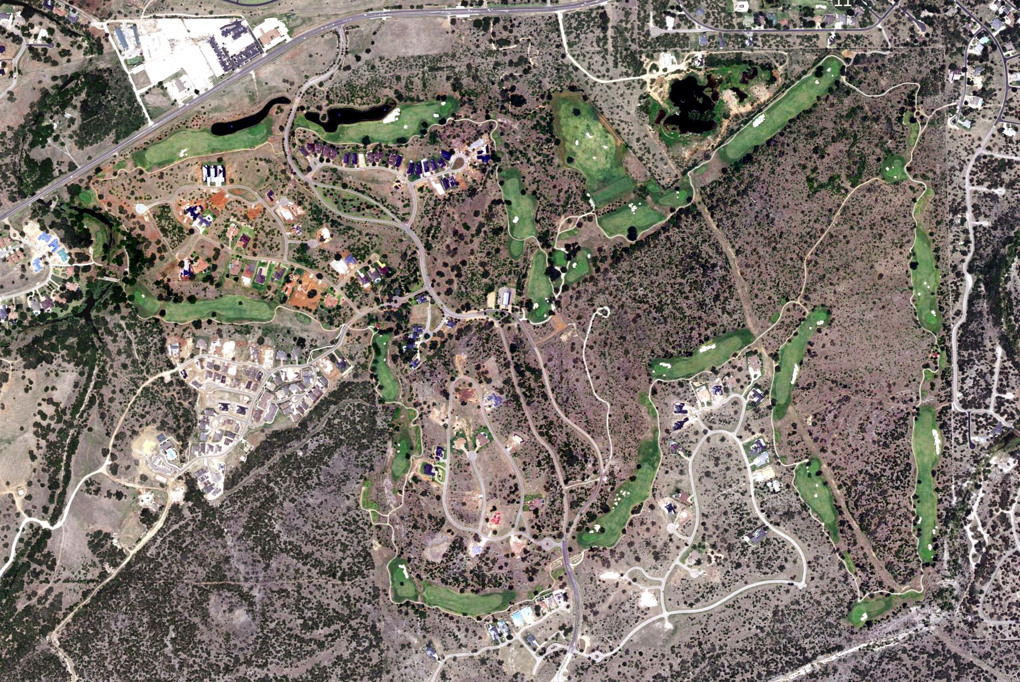 Aerial view of Summit Rock, TX