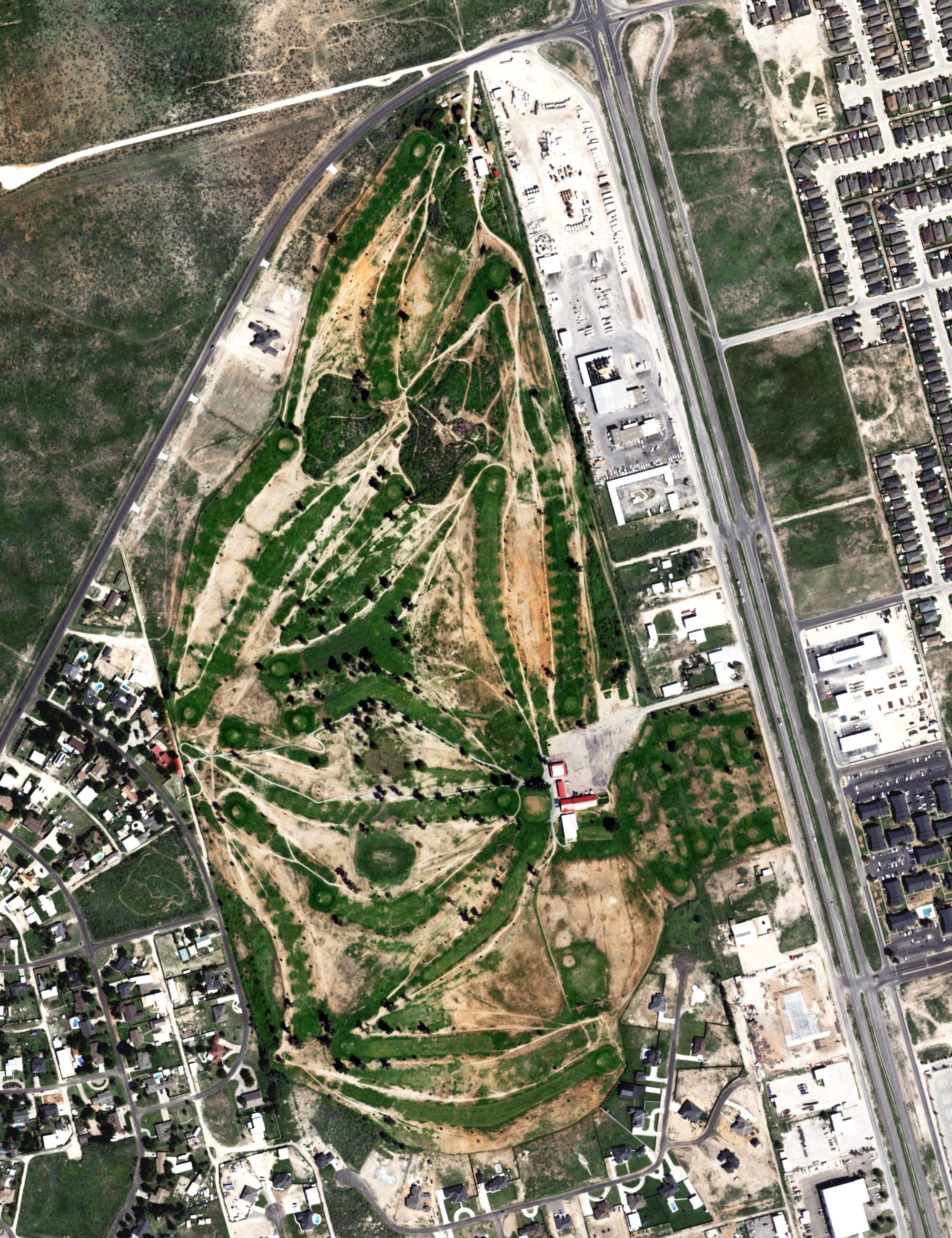 Aerial view of Sunset Country Club Golf Course, TX