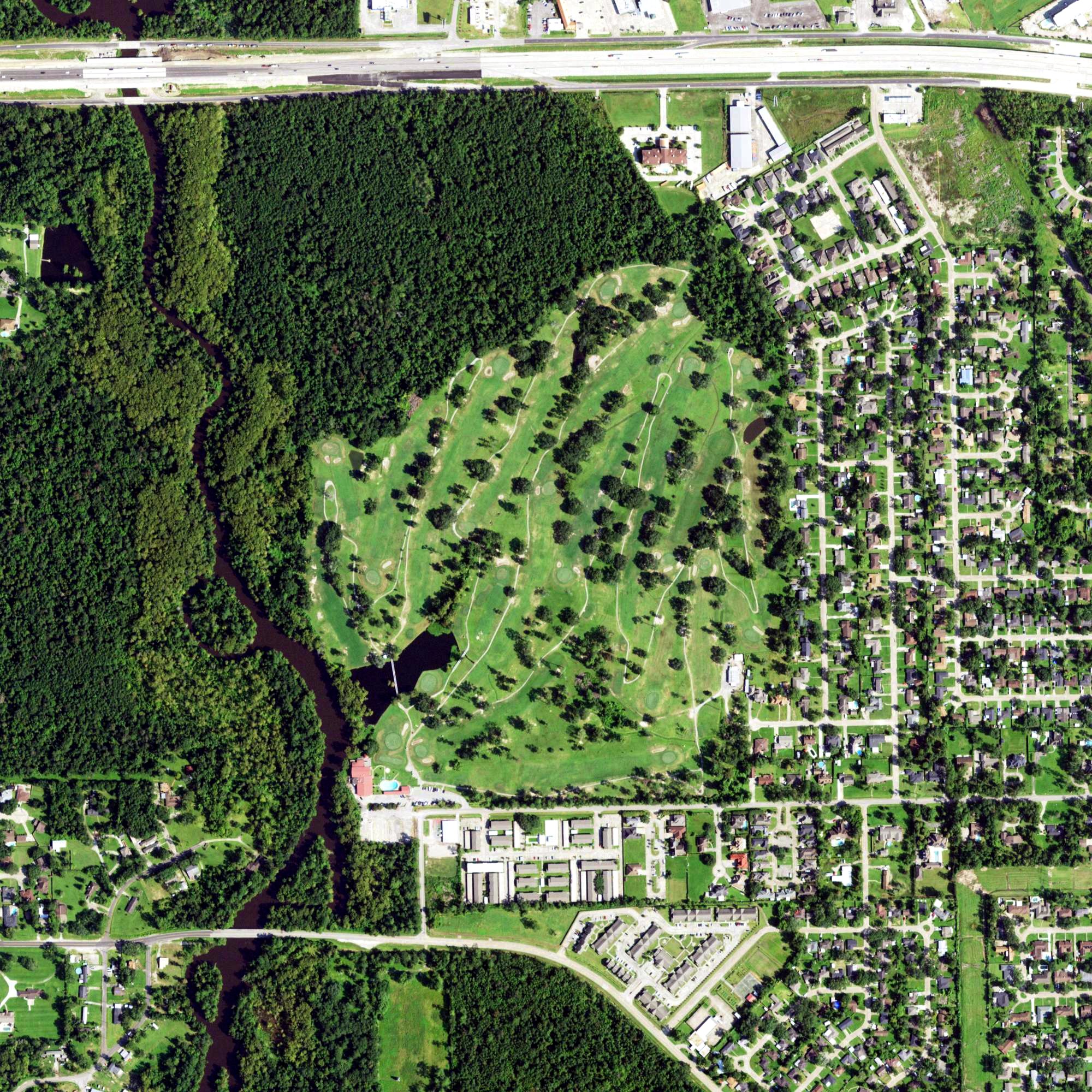 Aerial view of Sunset Grove Country Club, TX