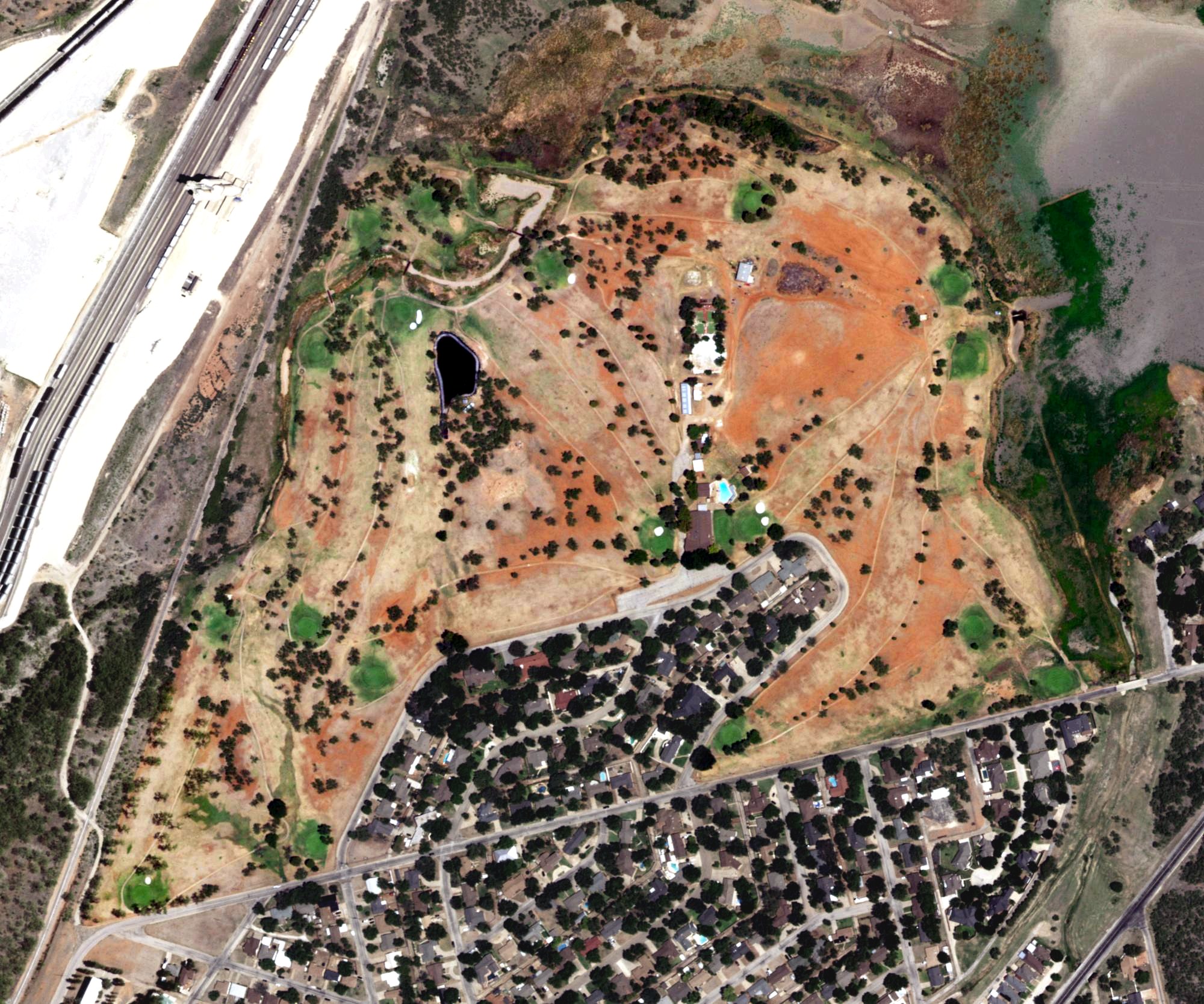 Aerial view of Sweetwater Country Club, TX