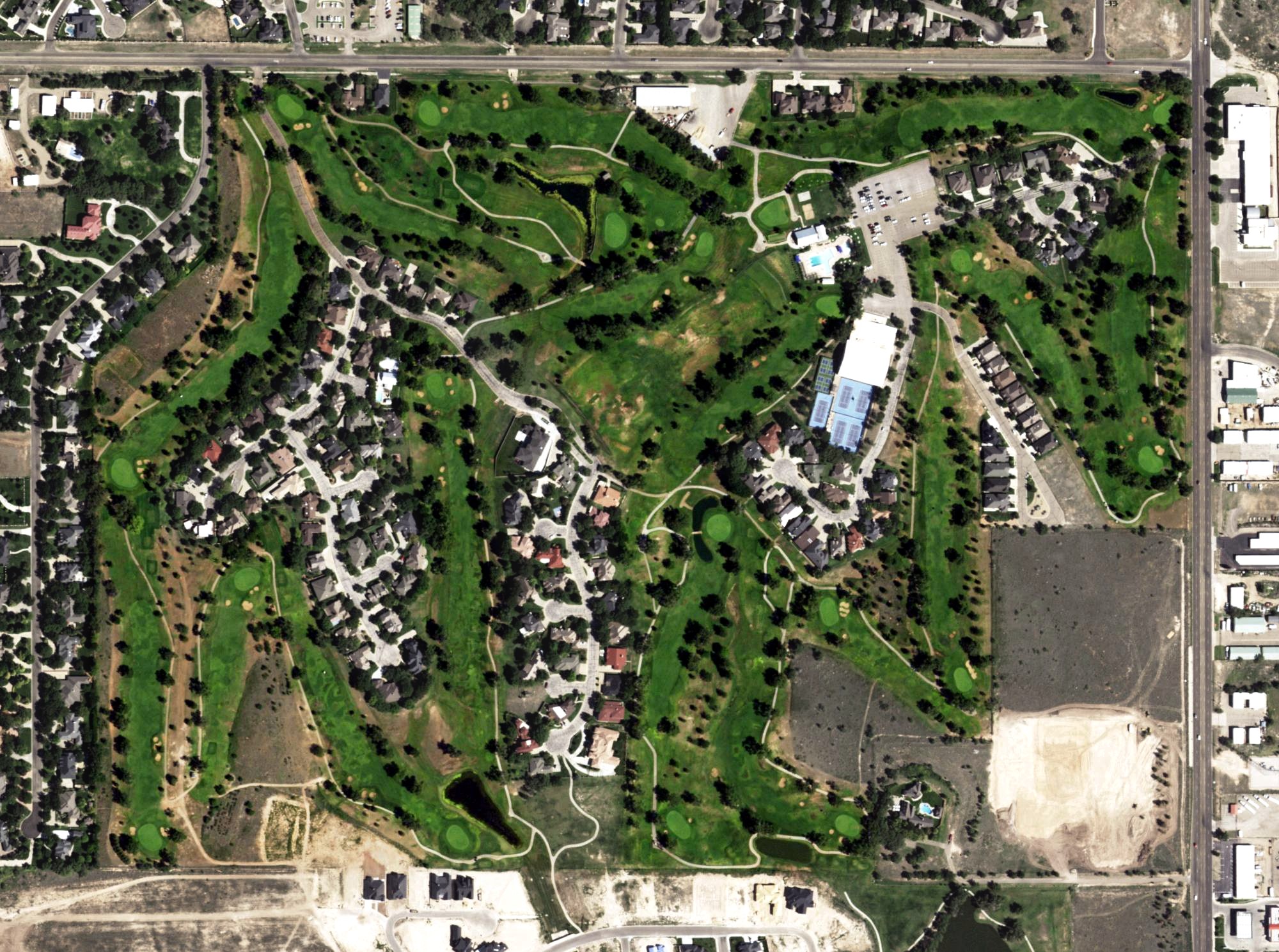 Aerial view of Tascosa Golf Club - Tascosa Course, TX