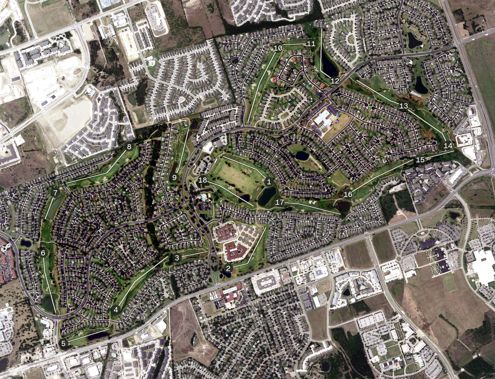 Aerial view of Teravista Golf Club, TX
