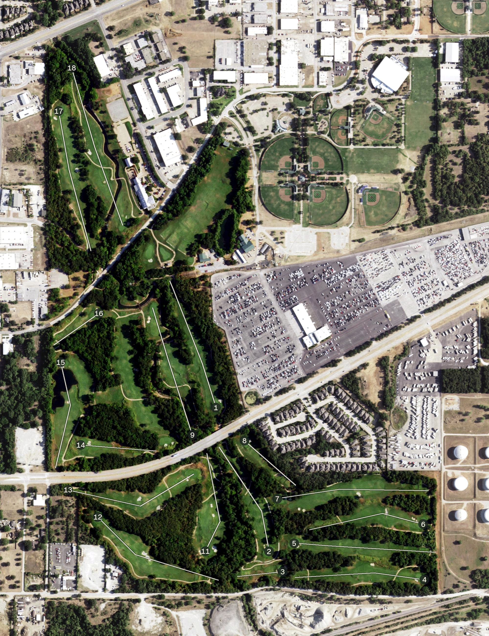 Aerial view of Texas Star Golf Course, TX
