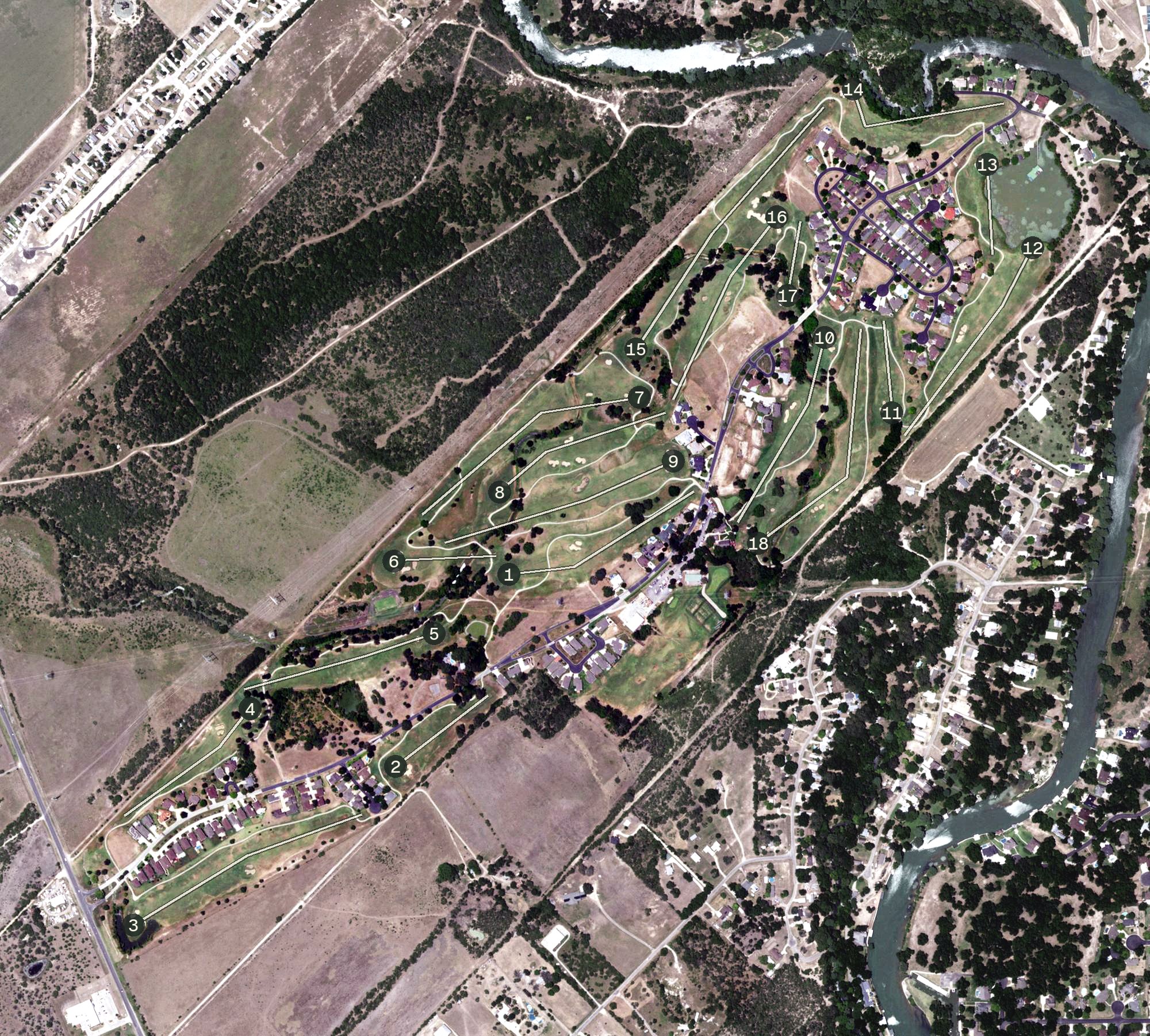 Aerial view of The Bandit Golf Club, TX