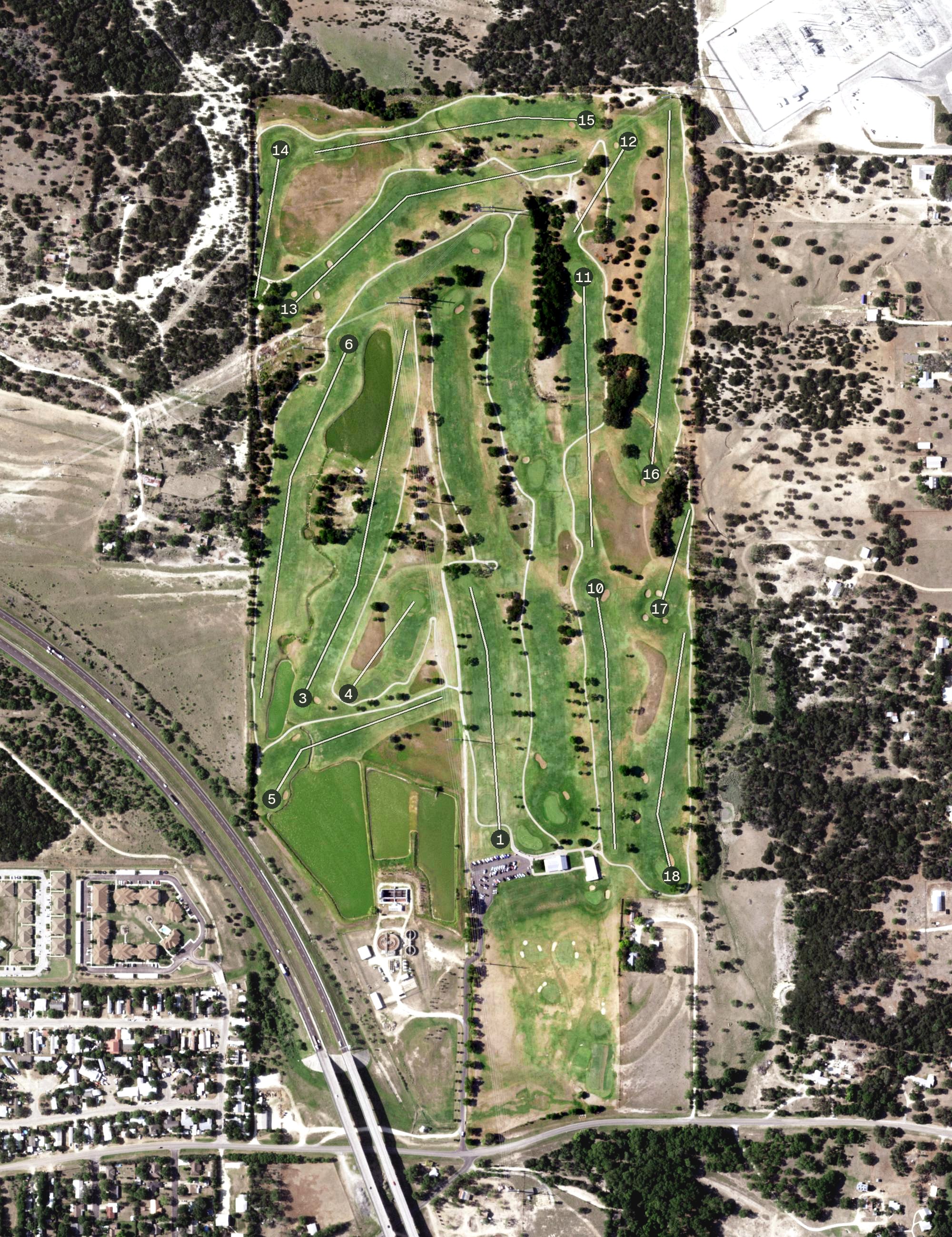 Aerial view of The Buckhorn Golf Course, TX