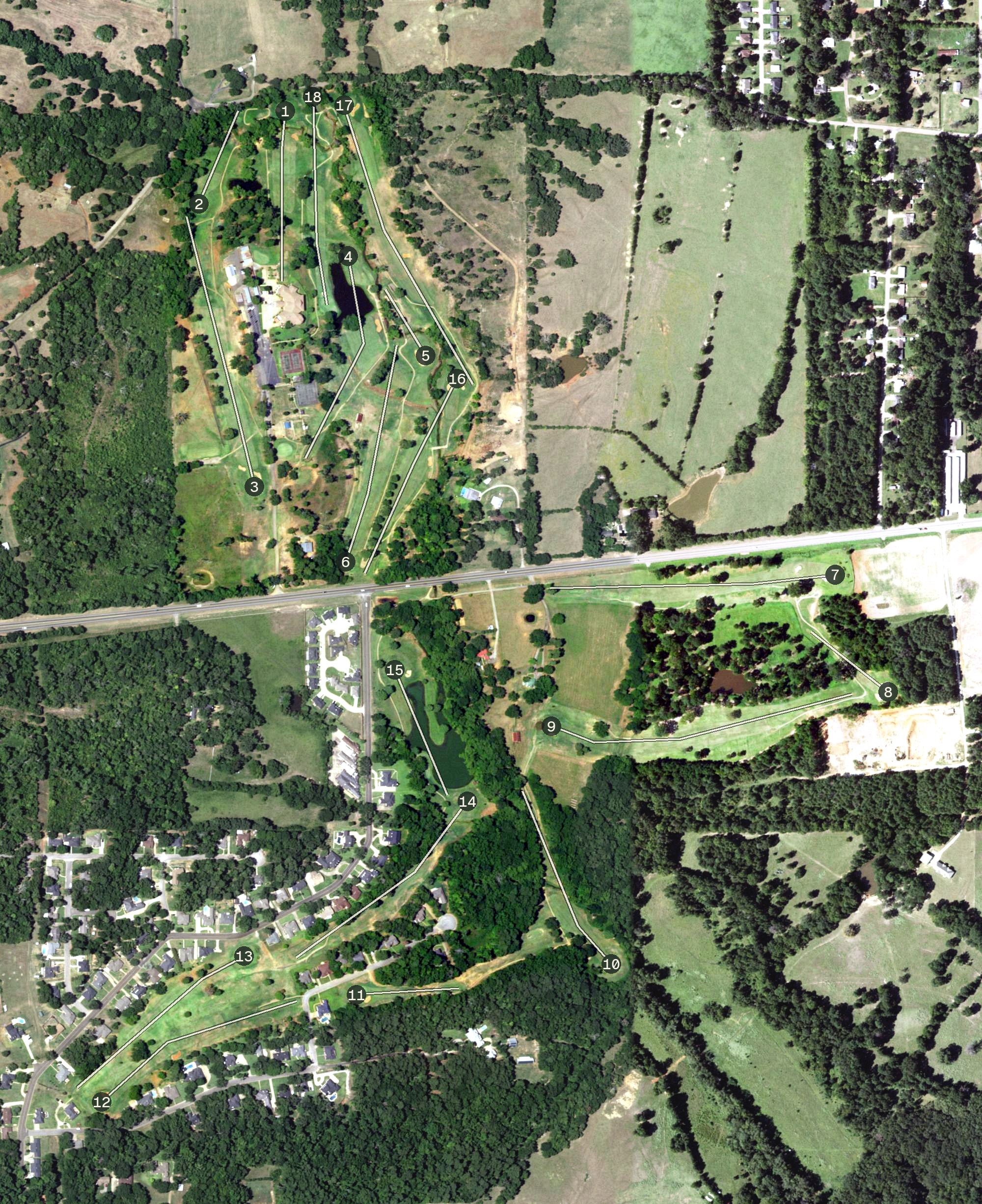 Aerial view of The Challenge at the Woods, TX
