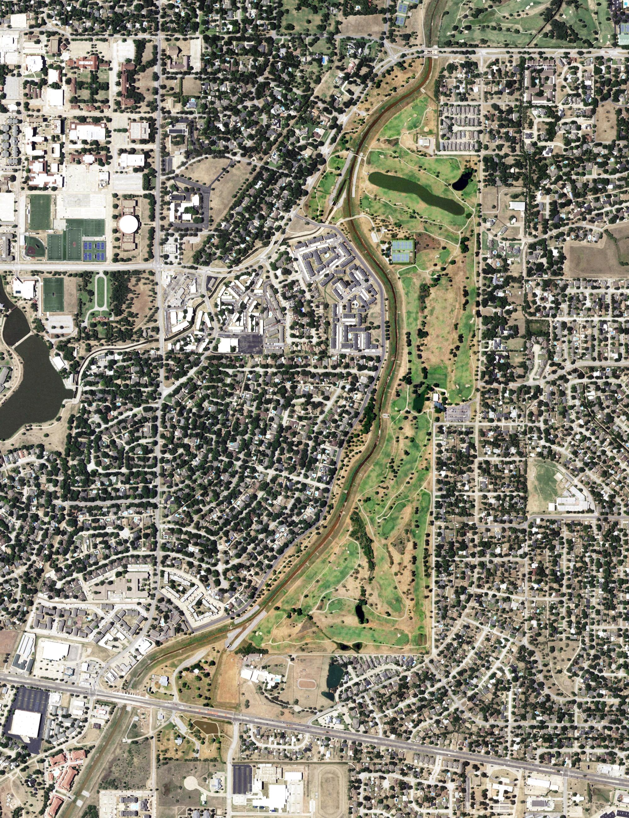 Aerial view of The Champions Course at Weeks Park, TX