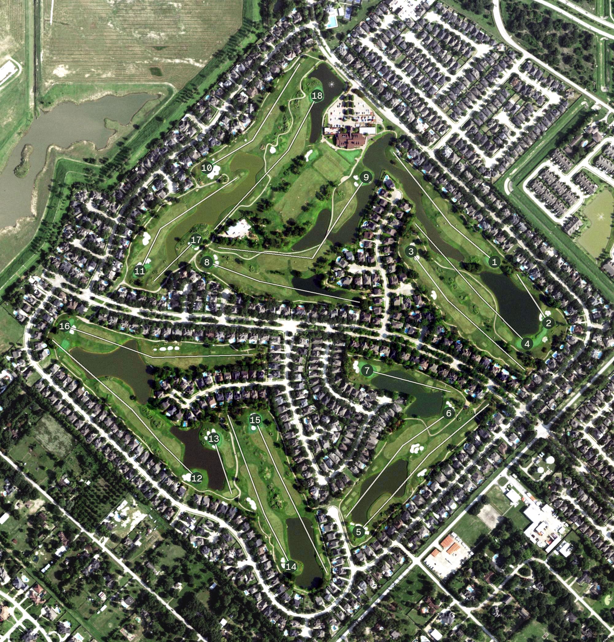 Aerial view of The Club at Falcon Point, TX