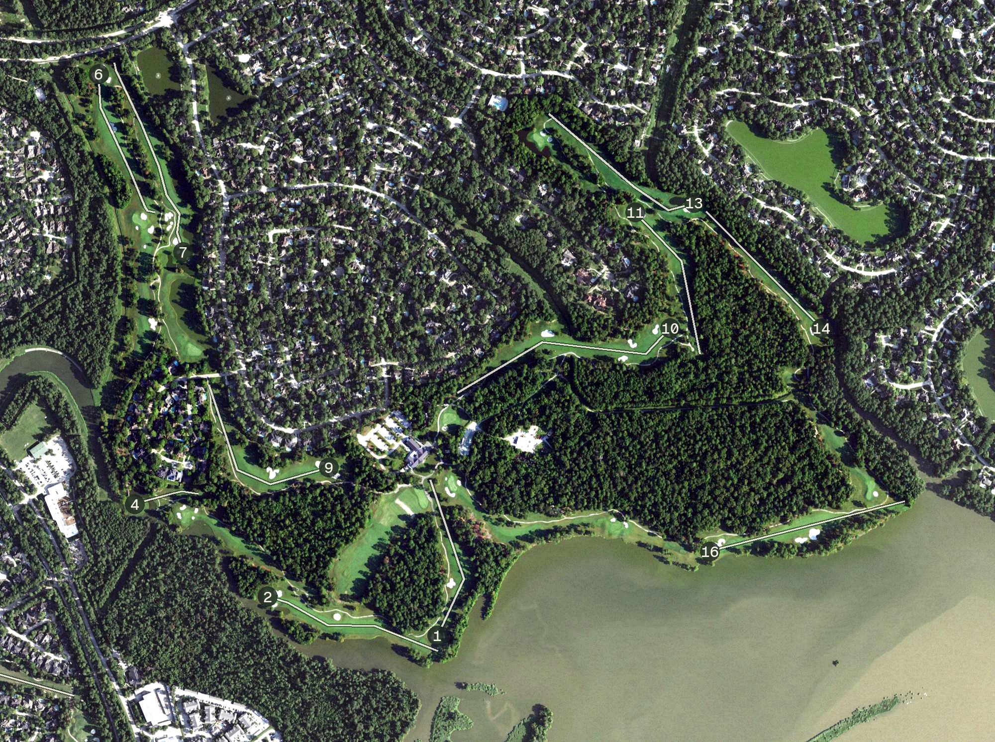Aerial view of The Clubs of Kingwood - Deerwood, TX