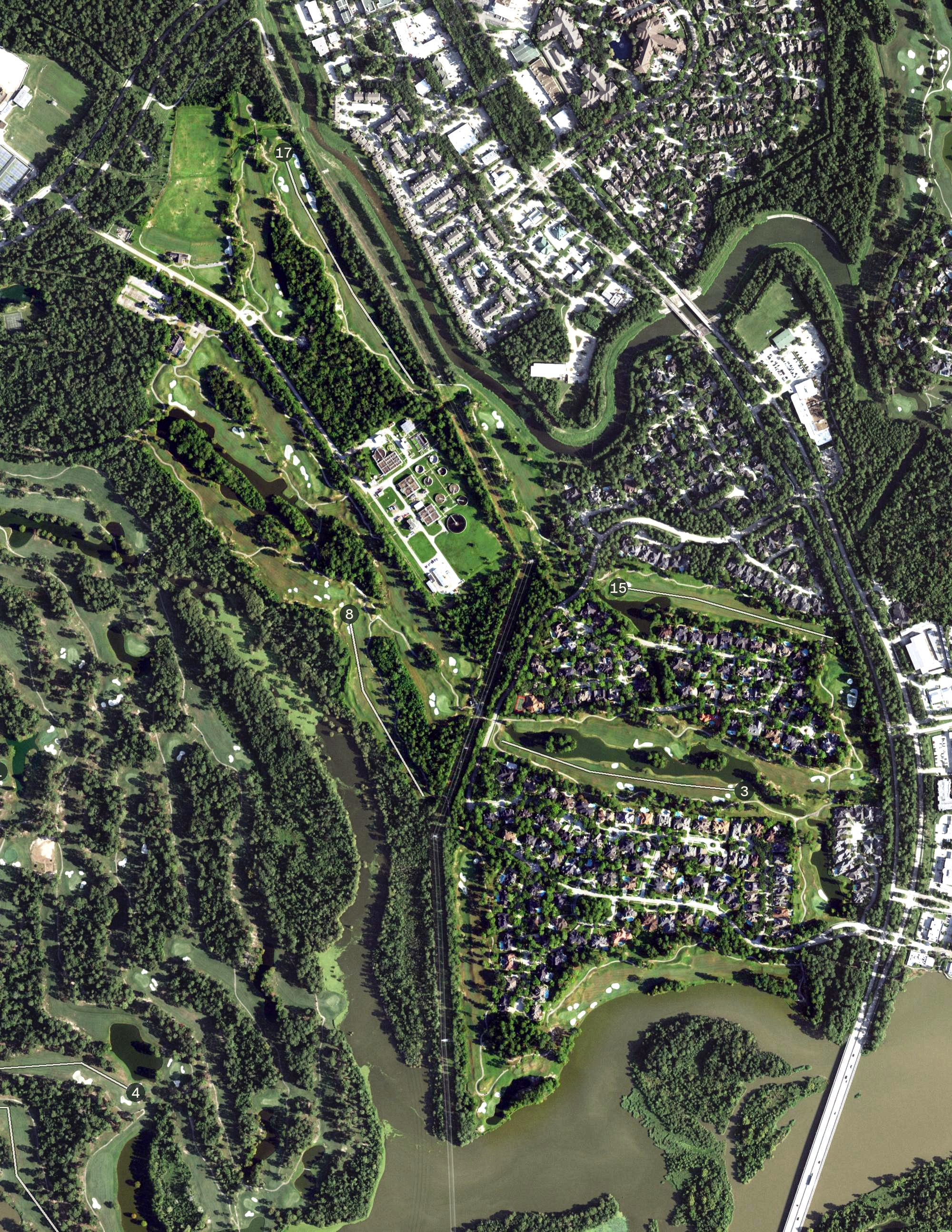 Aerial view of The Clubs of Kingwood - Forest Course, TX