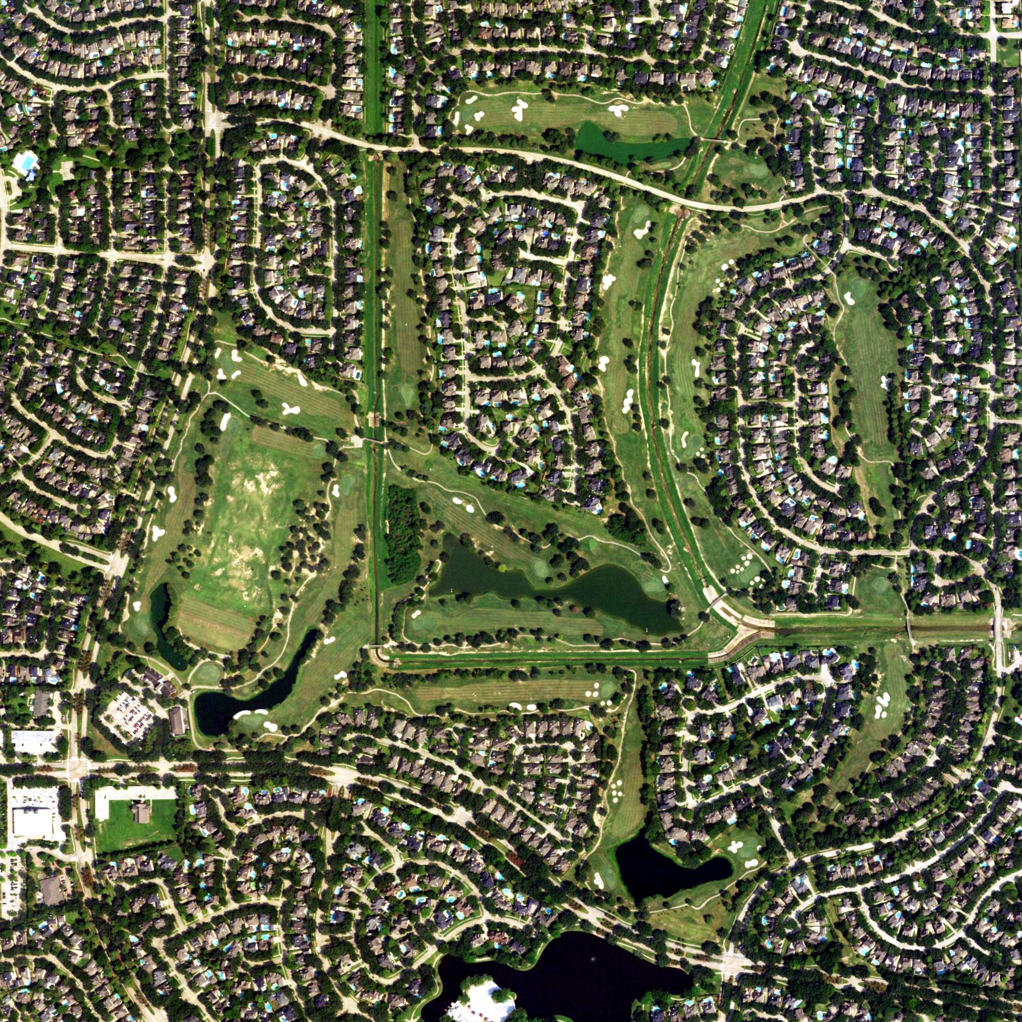 Aerial view of The Golf Club at Cinco Ranch, TX