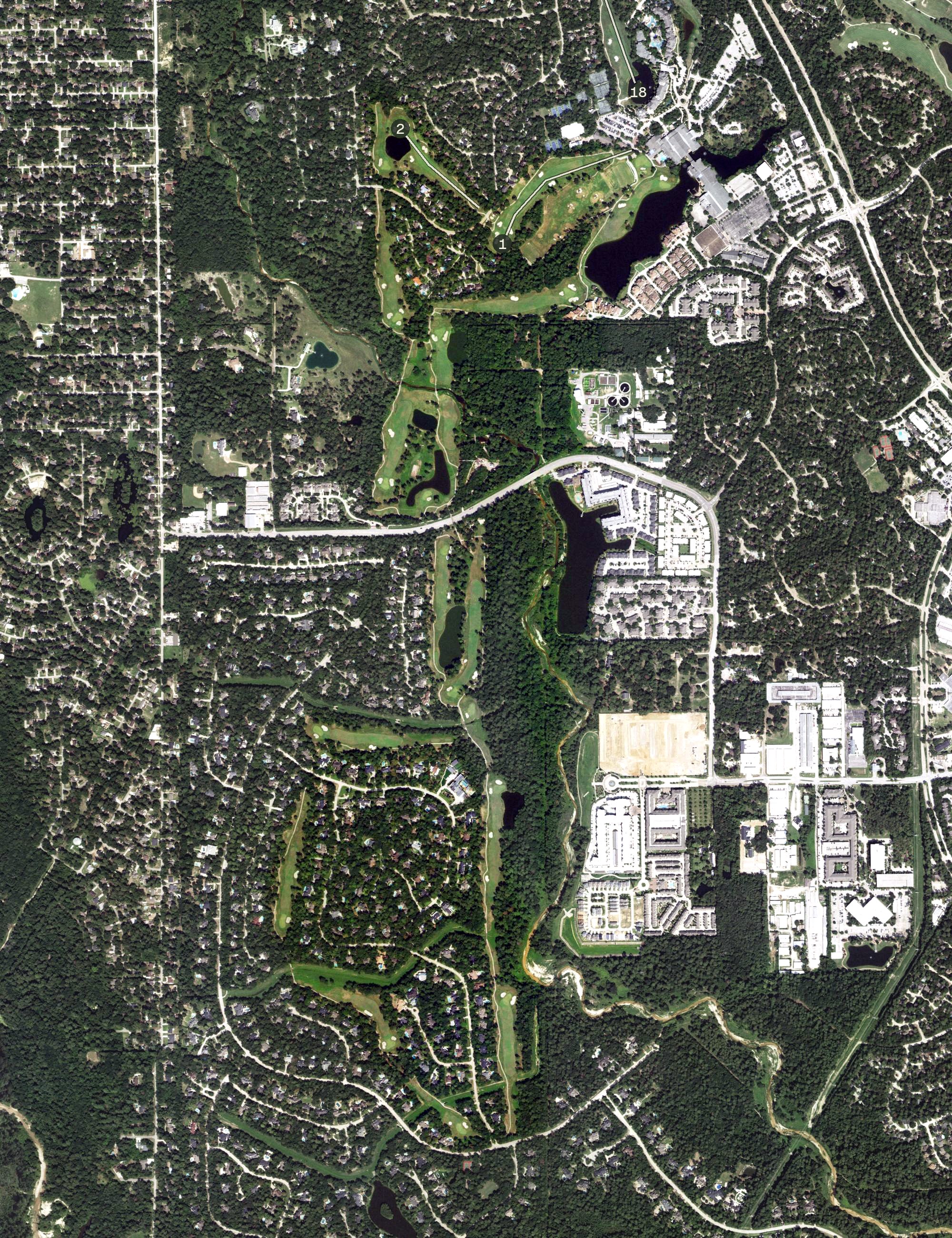 Aerial view of The Oaks, TX