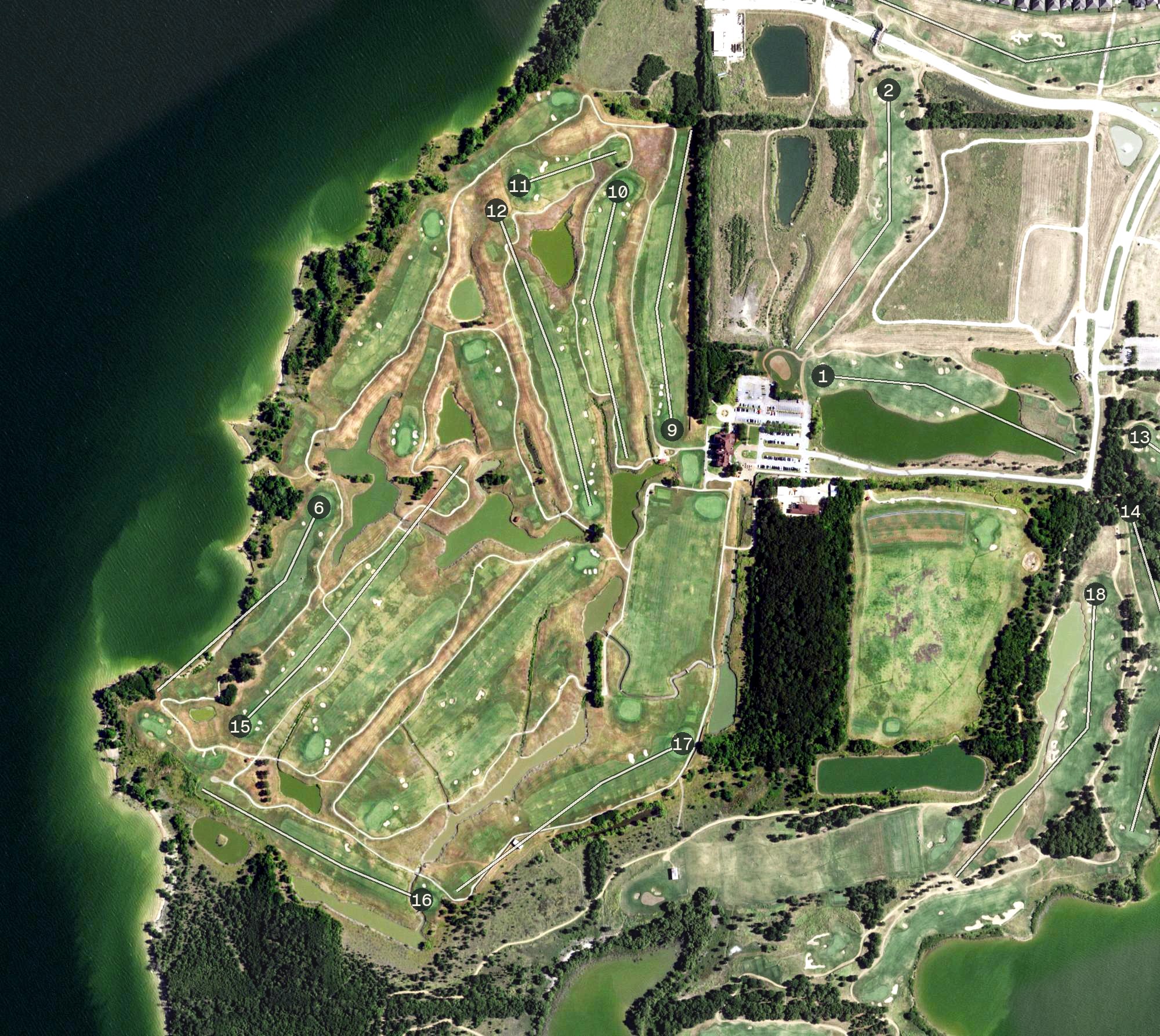 Aerial view of The Tribute at The Colony Golf Club, TX