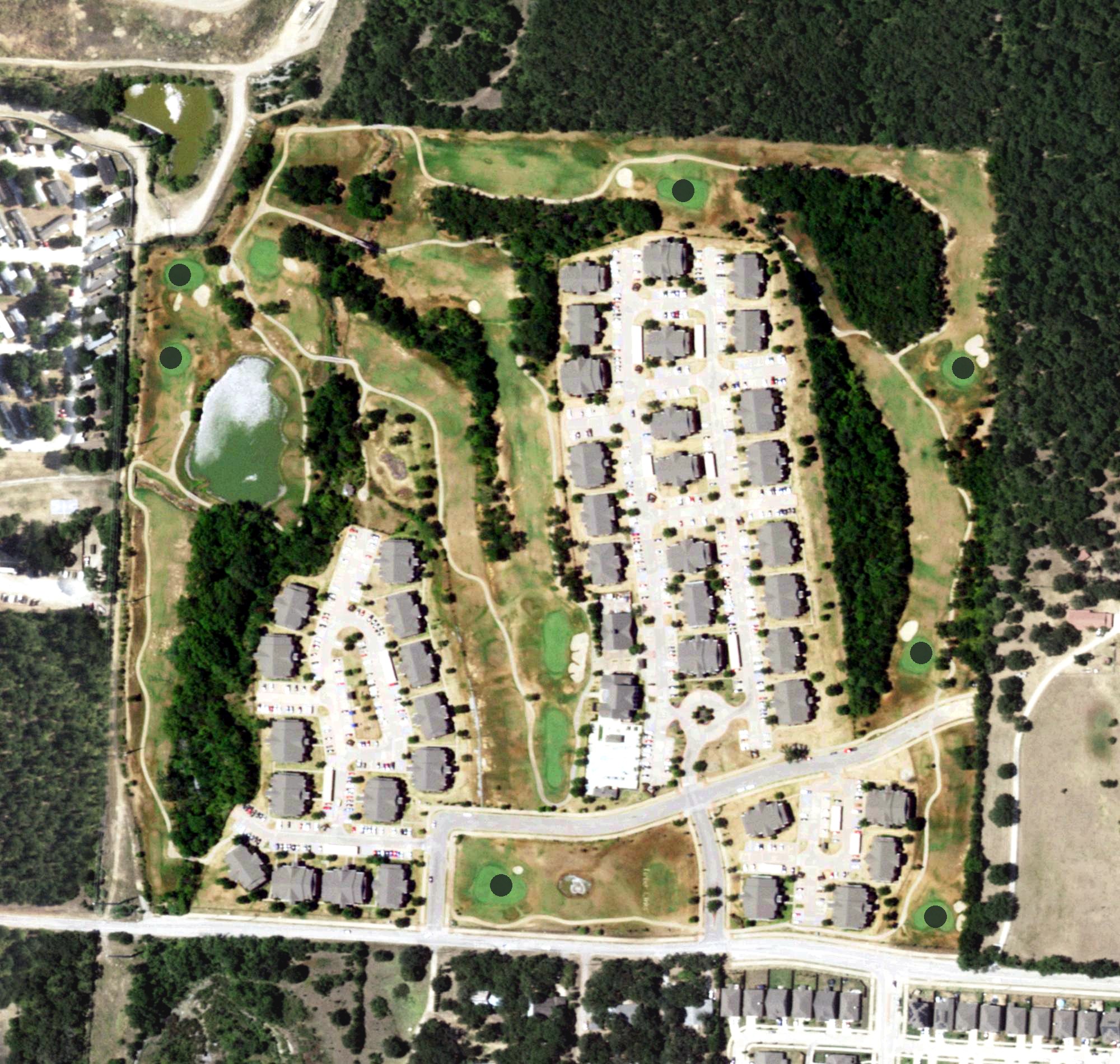 Aerial view of Timberlinks Golf Course, TX