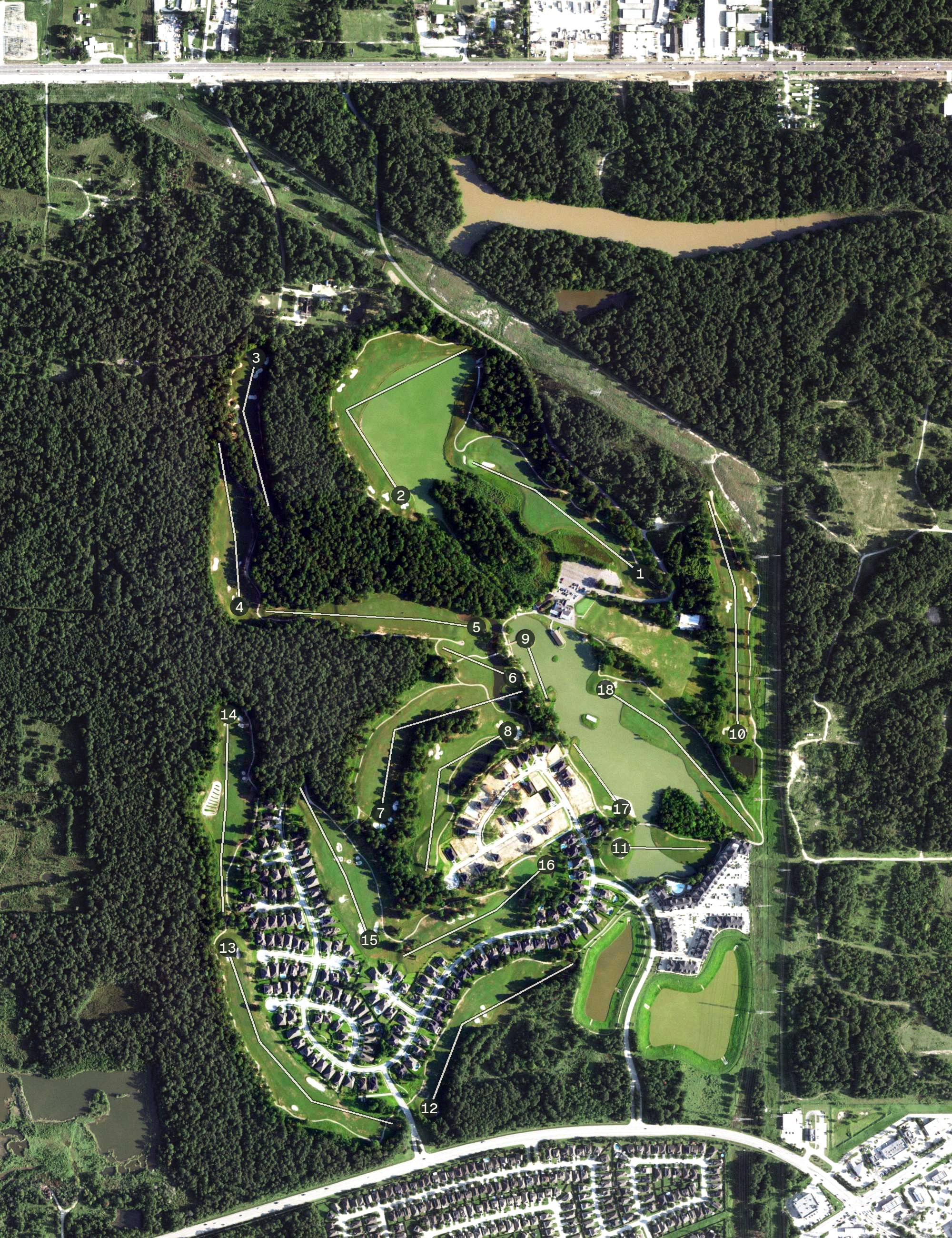 Aerial view of Tour 18, TX