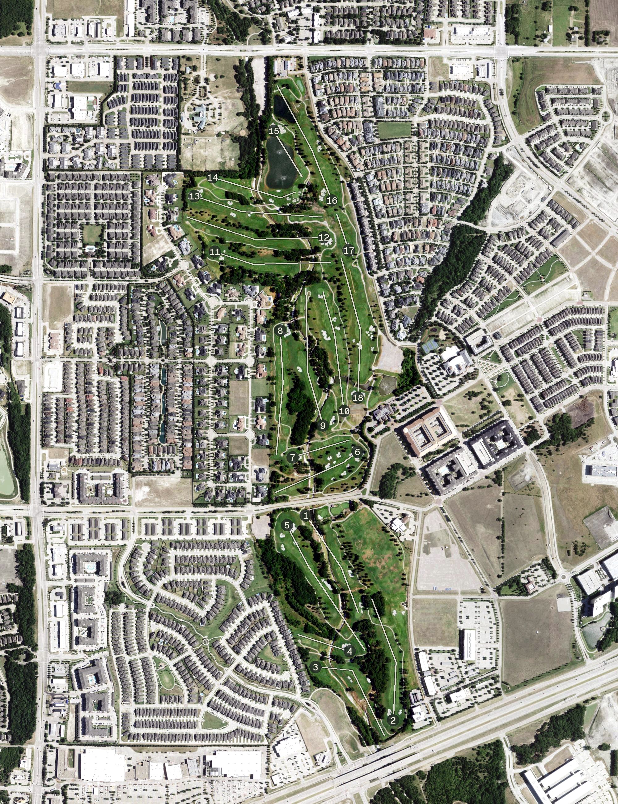 Aerial view of TPC Craig Ranch, TX