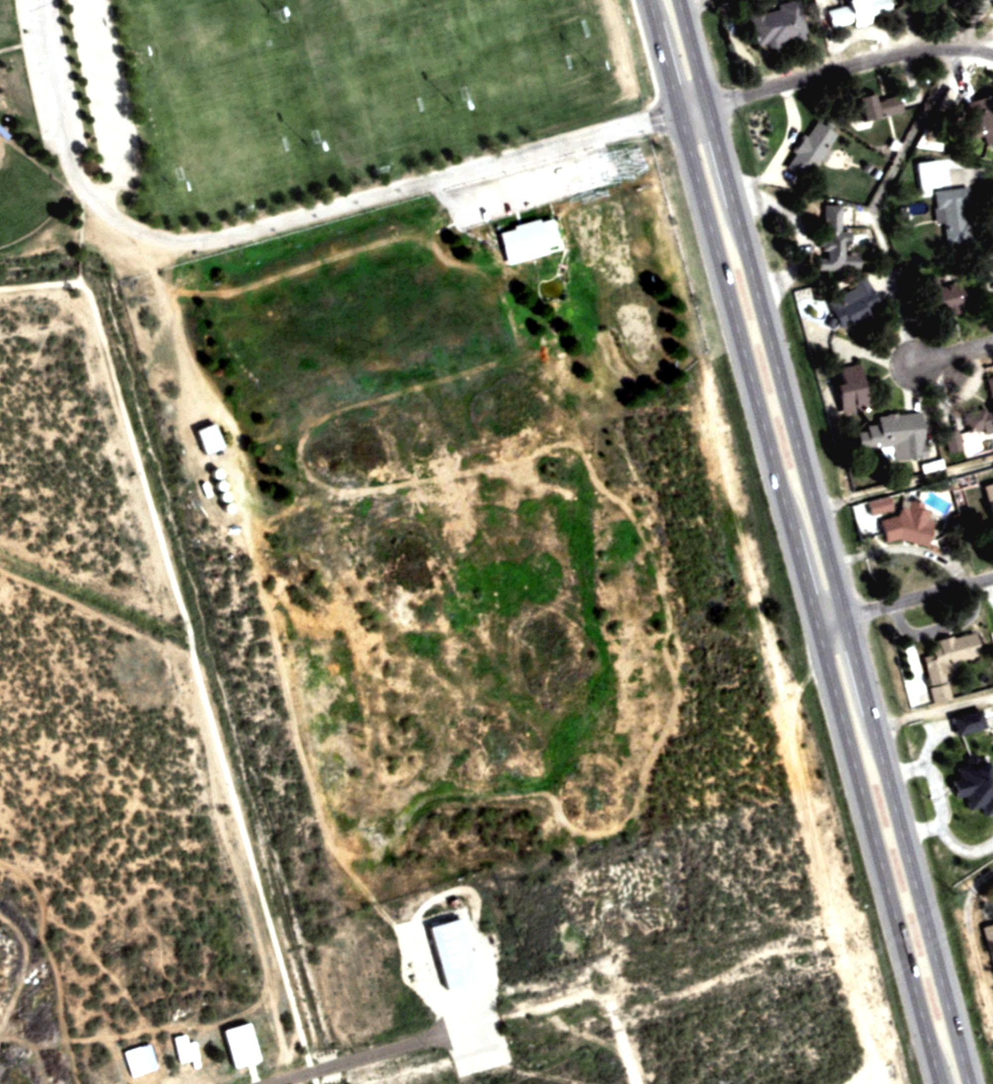 Aerial view of UTPB Golf Center, TX