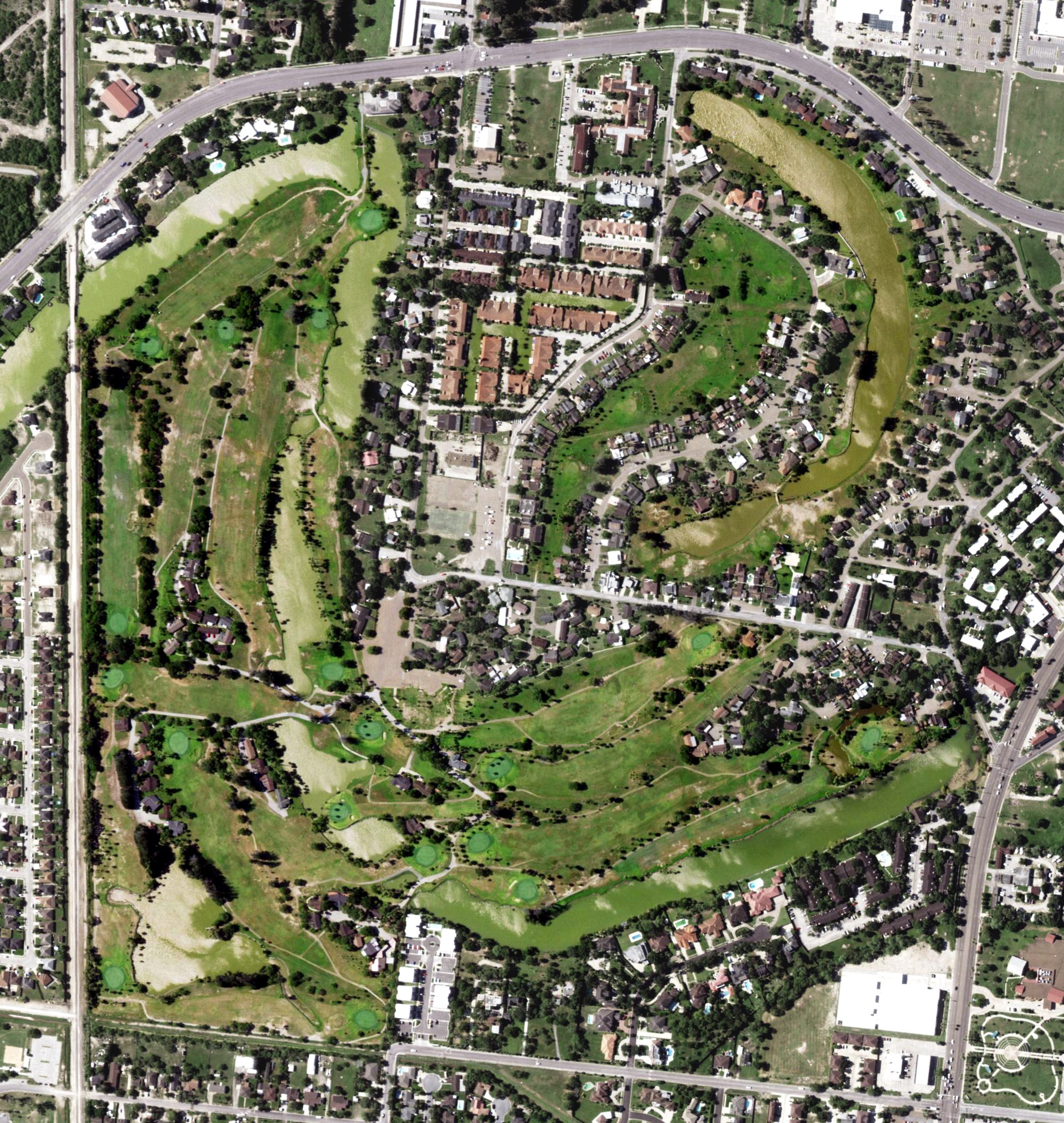 Aerial view of Valley International Country Club, TX