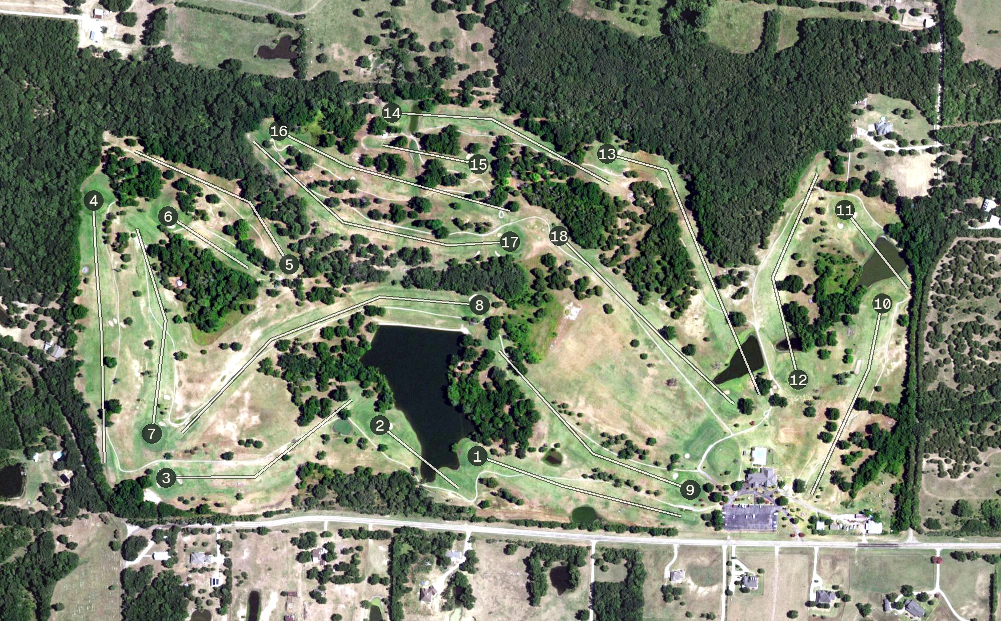 Aerial view of Webb Hill Country Club, TX