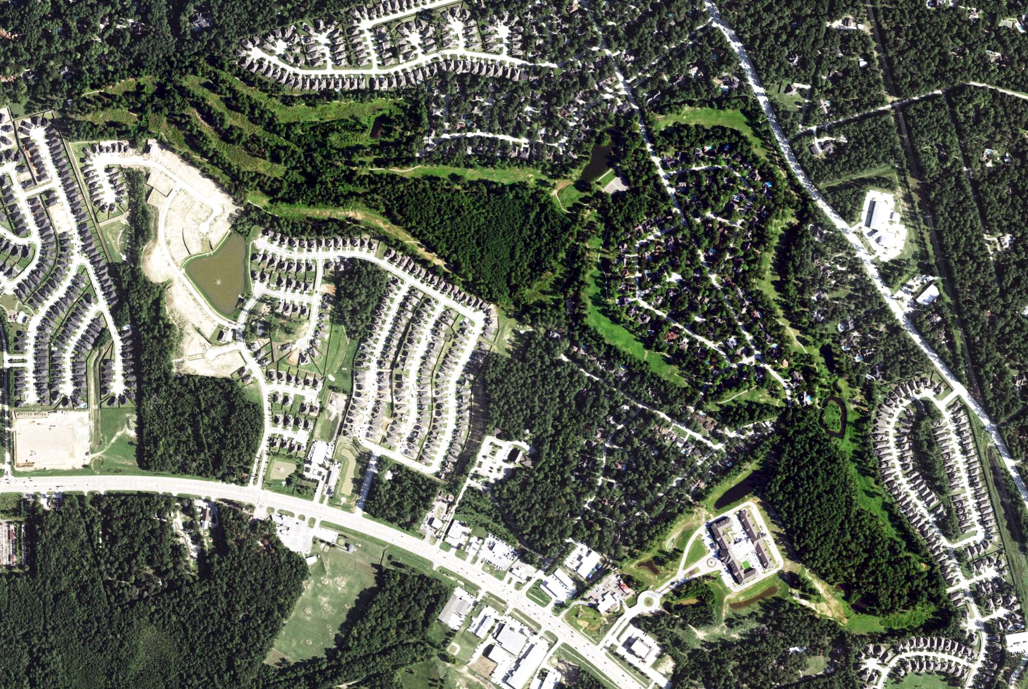 Aerial view of Wedgewood Golf Course, TX