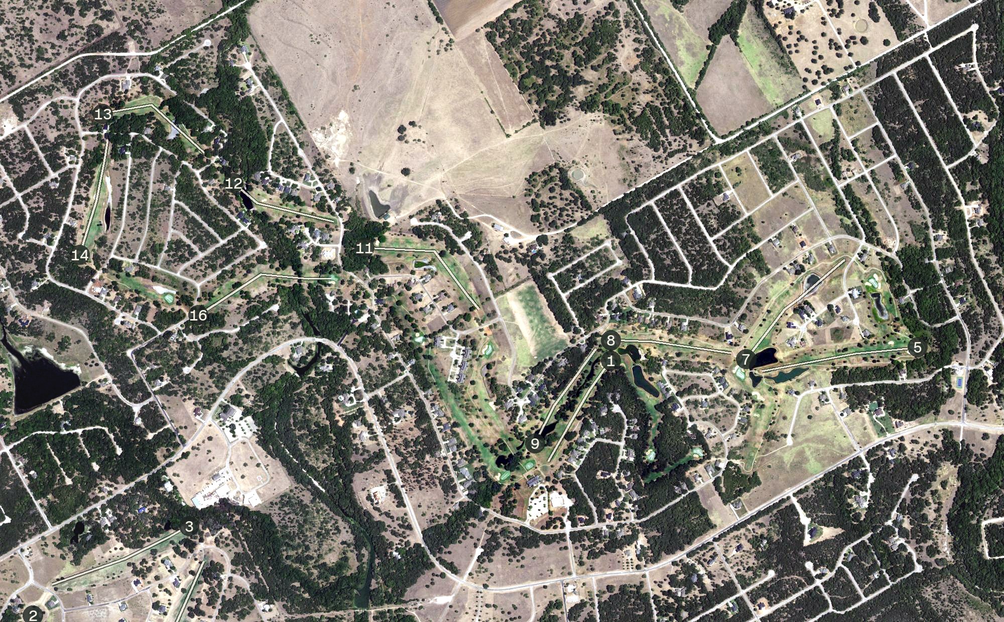 Aerial view of White Bluff New Course, TX