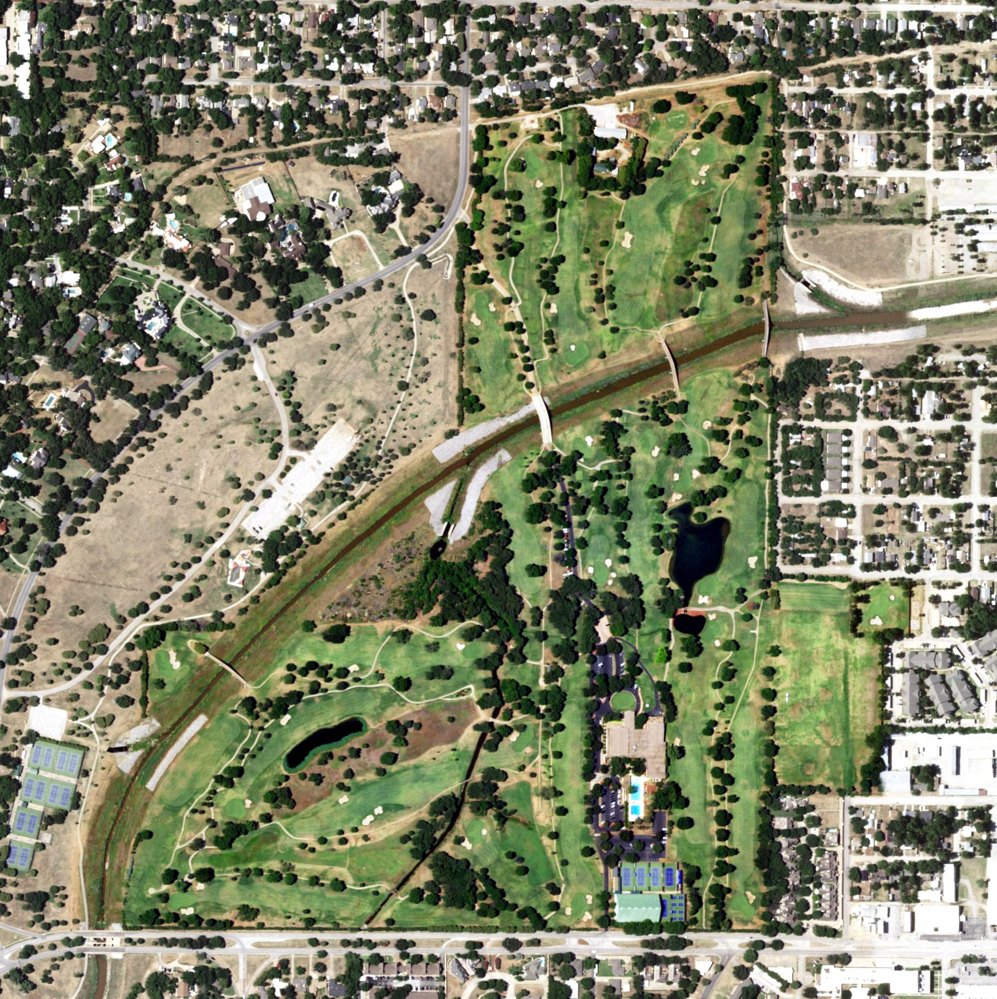 Aerial view of Wichita Falls Country Club, TX