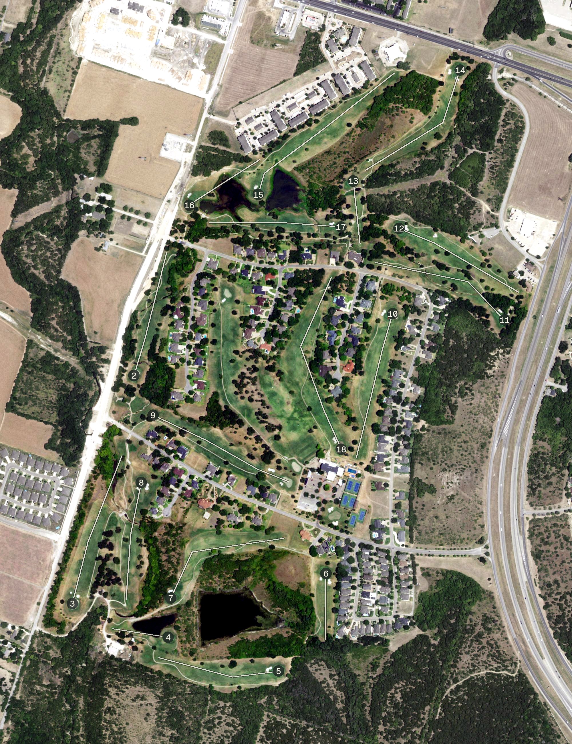 Aerial view of Wild Flower Country Club, TX