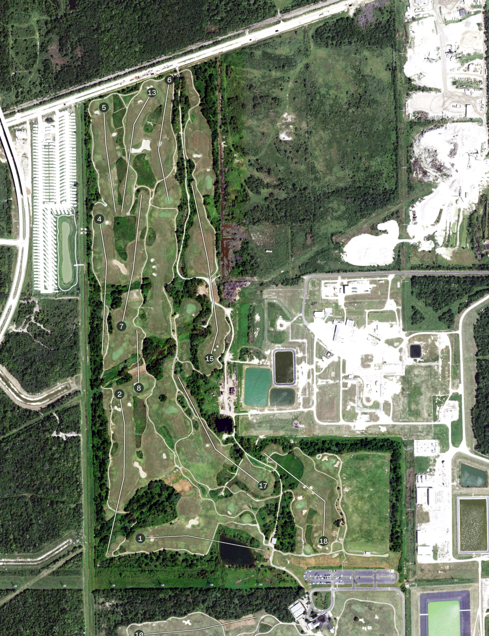 Aerial view of Wildcat Golf Club - Highlands Course, TX