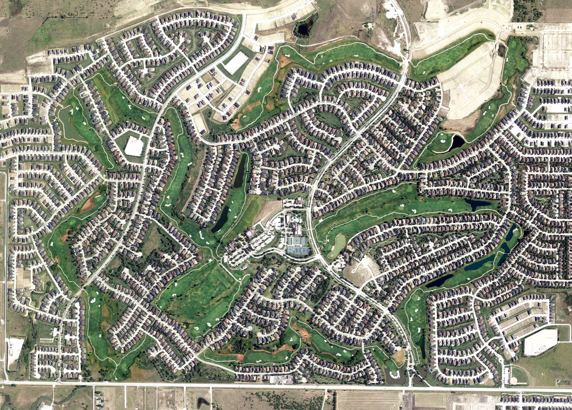 Aerial view of Wildhorse Golf Course, TX