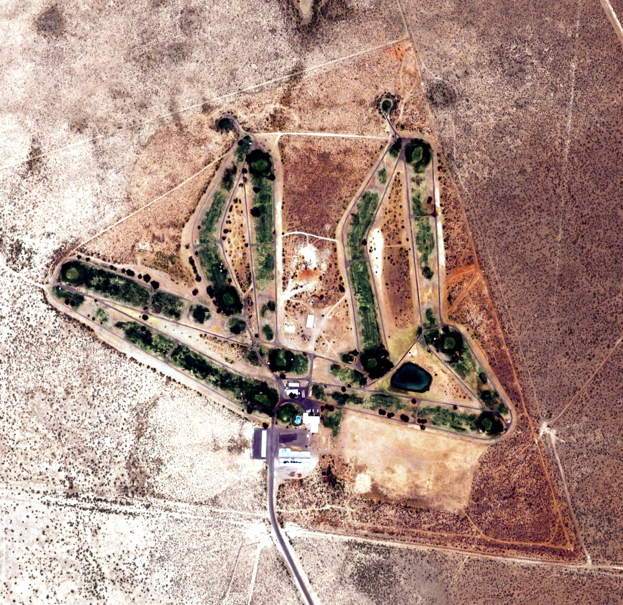 Aerial view of Winkler County Golf Course, TX