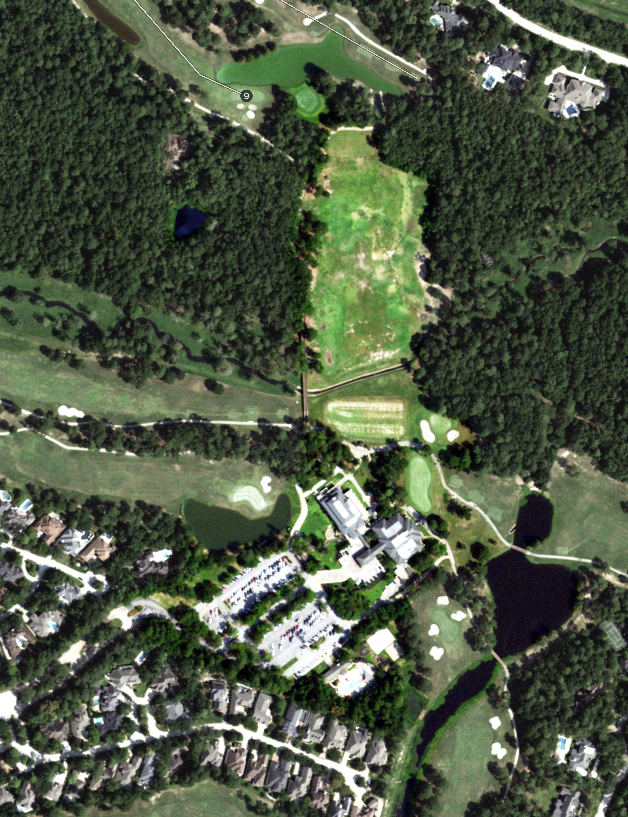 Aerial view of Woodlands Country Club - Palmer Course, TX