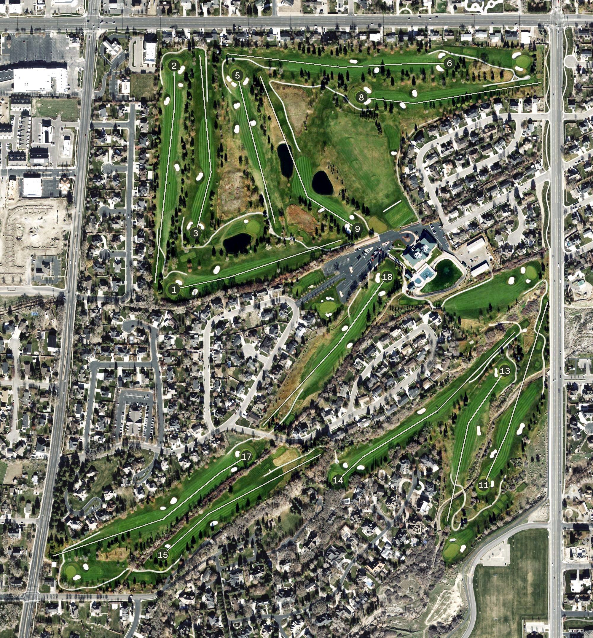 Aerial view of Alpine Country Club, UT