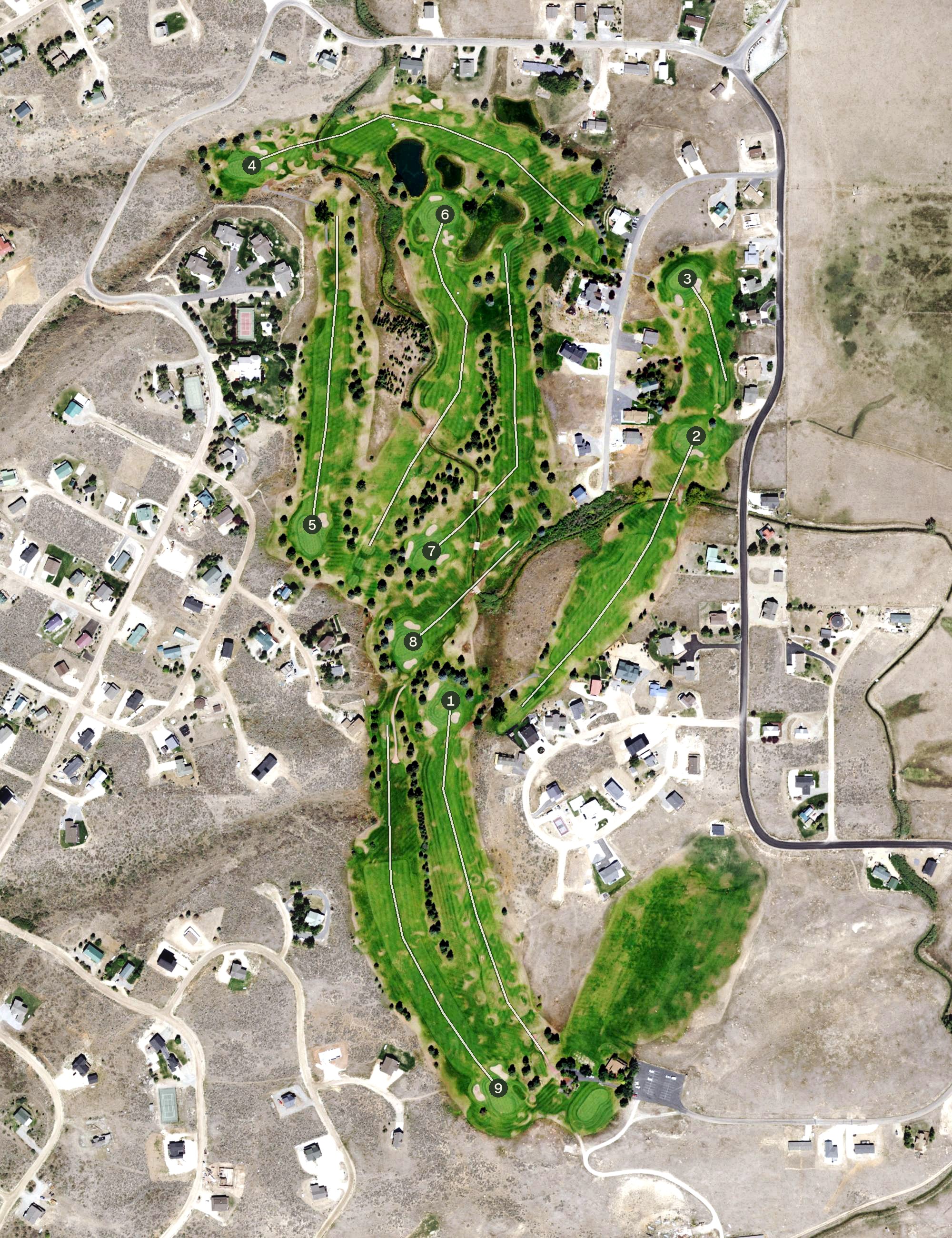 Aerial view of Bear Lake Golf Course, UT