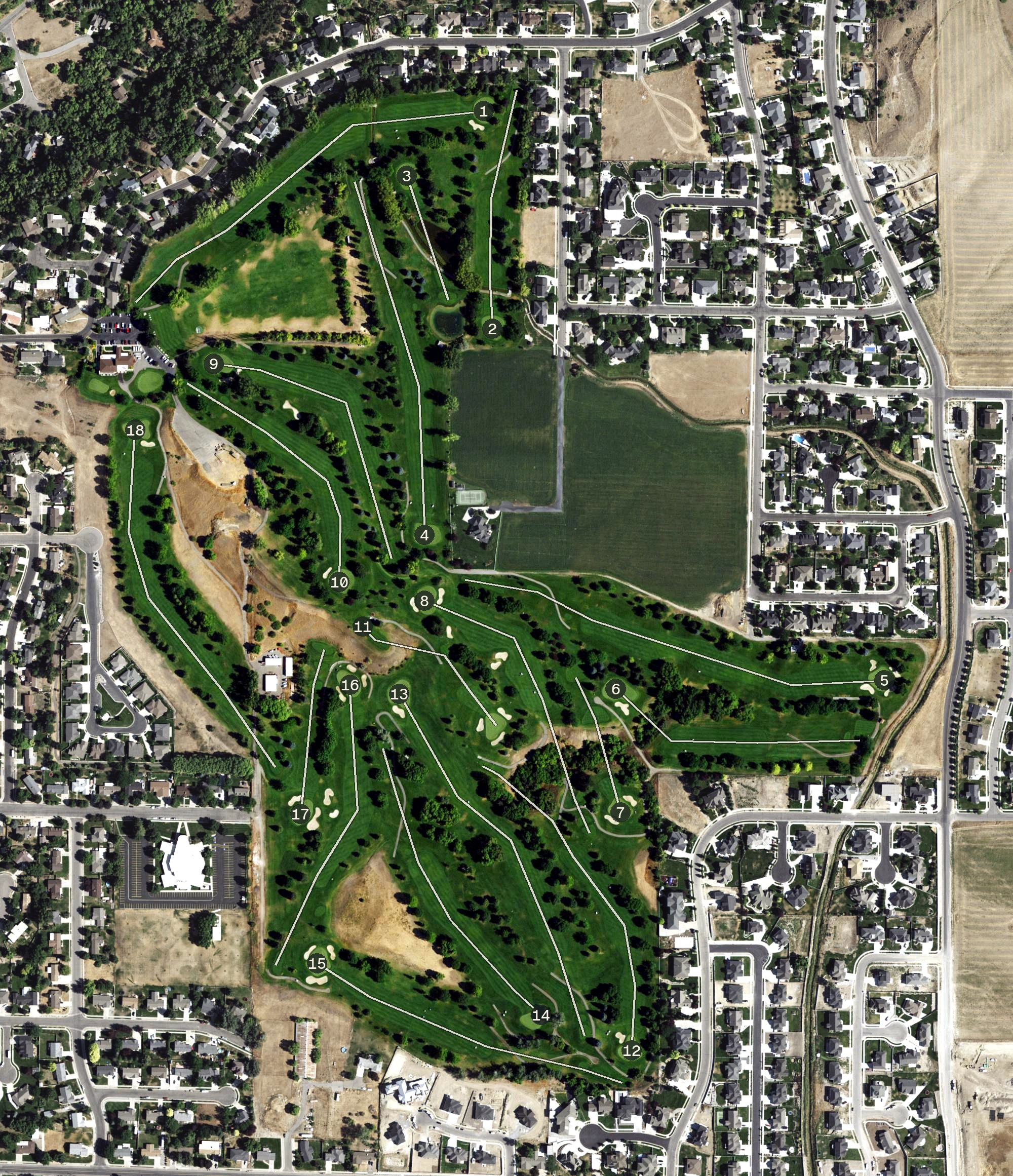 Aerial view of Birch Creek Golf Course, UT