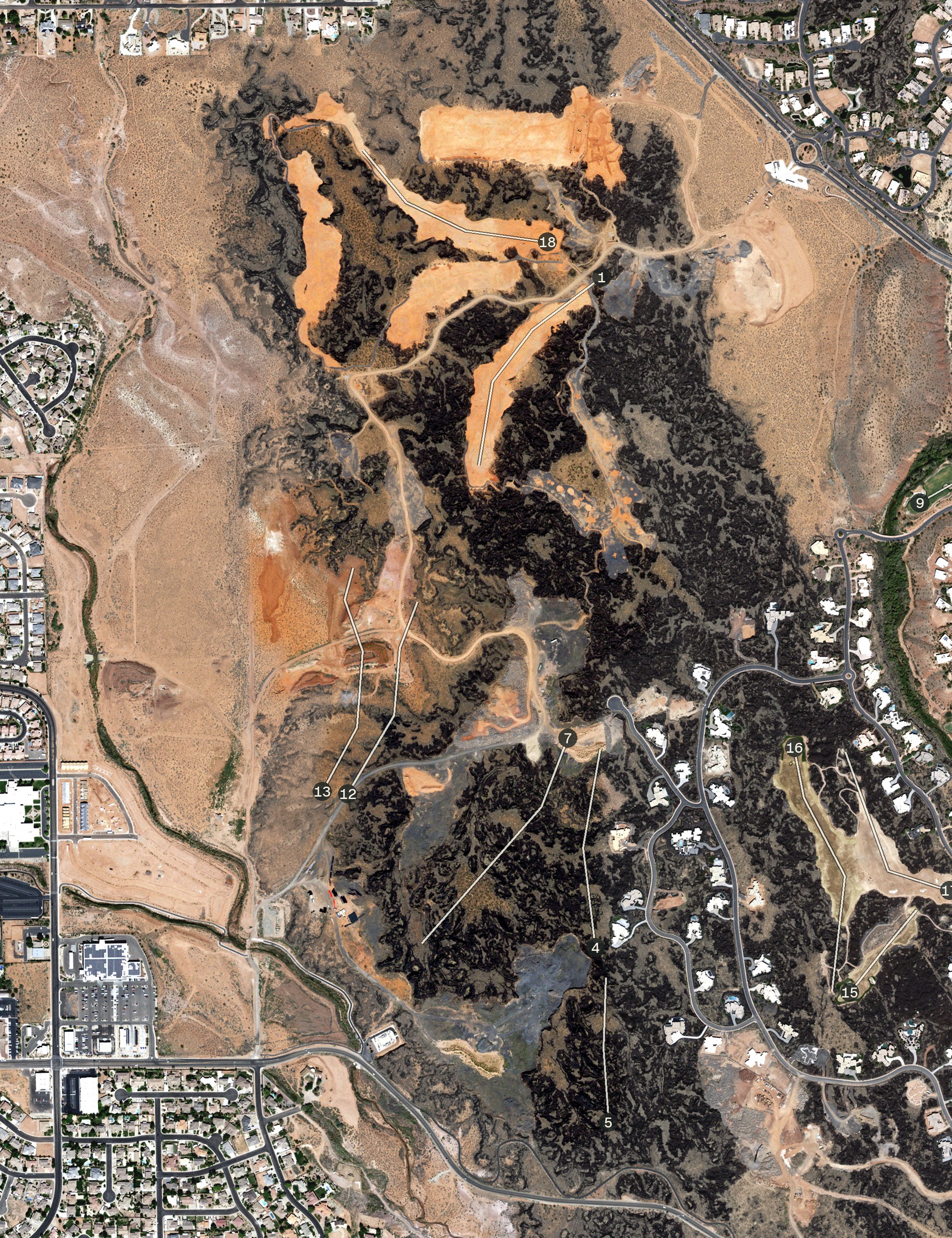 Aerial view of Black Desert Golf Course, UT
