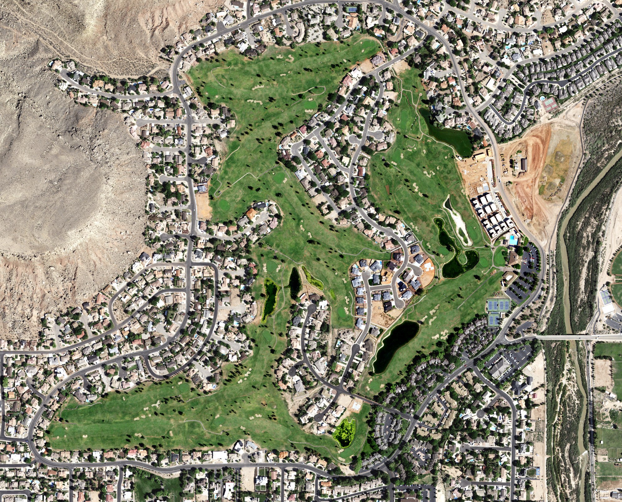 Aerial view of Bloomington Country Club, UT