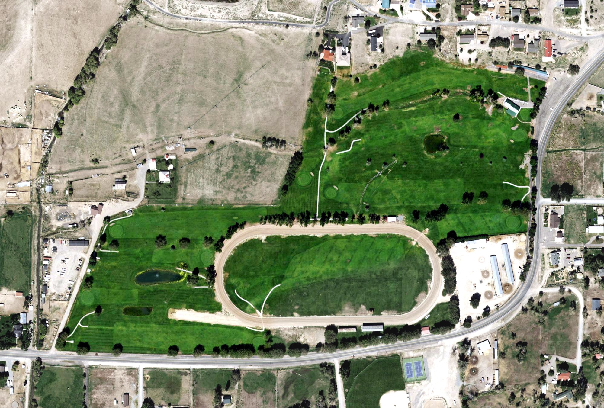 Aerial view of Canyon Breeze Golf Course, UT