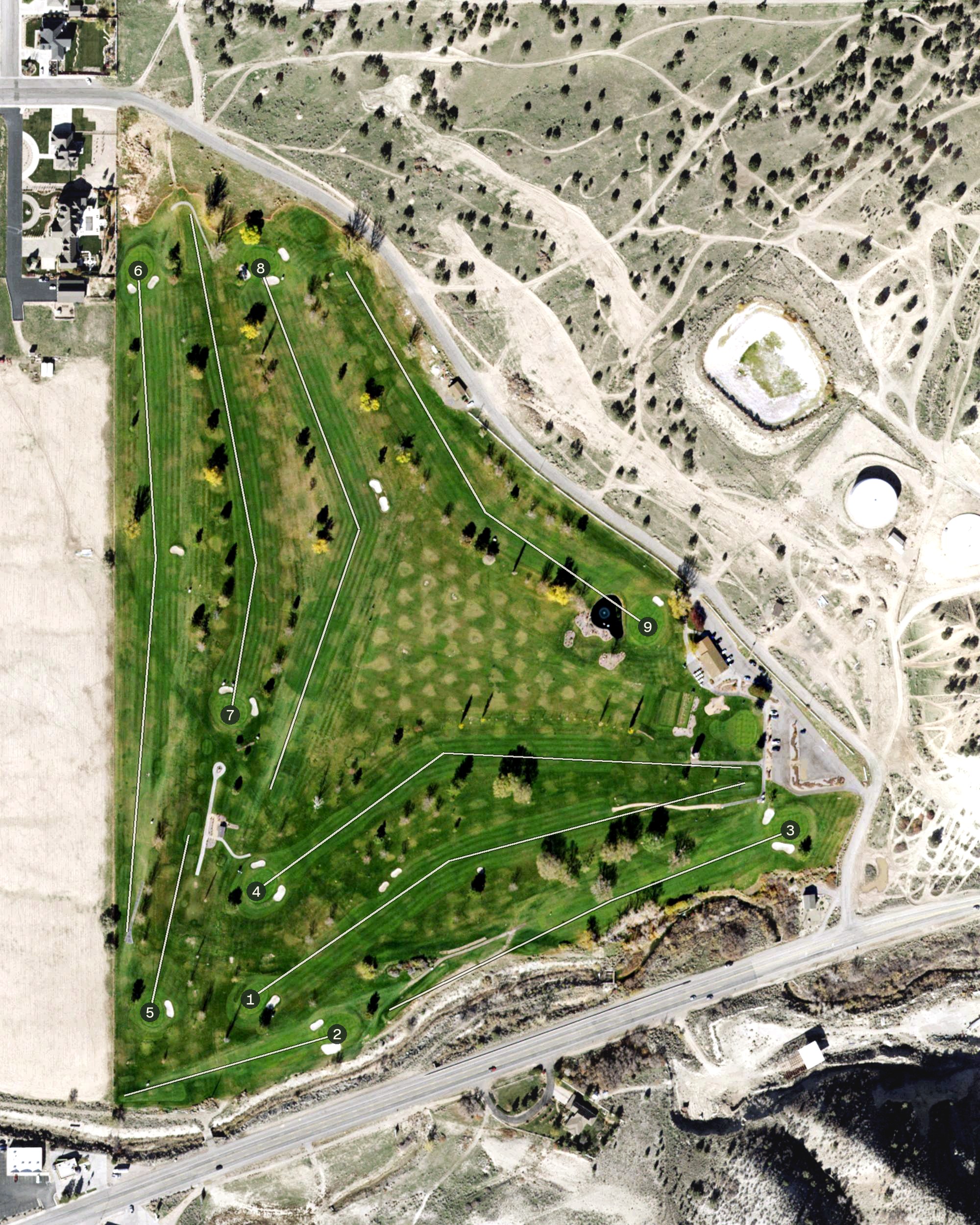 Aerial view of Canyon Hills Golf Course, UT