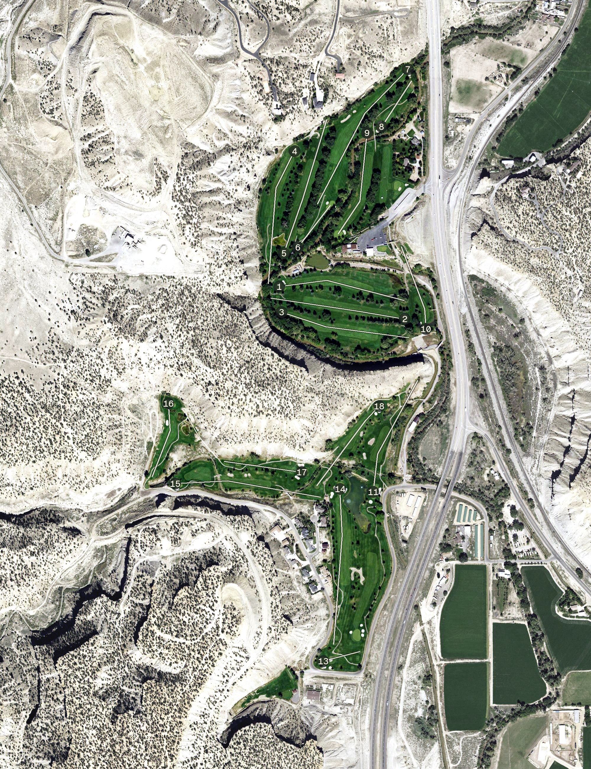Aerial view of Carbon Country Club, UT