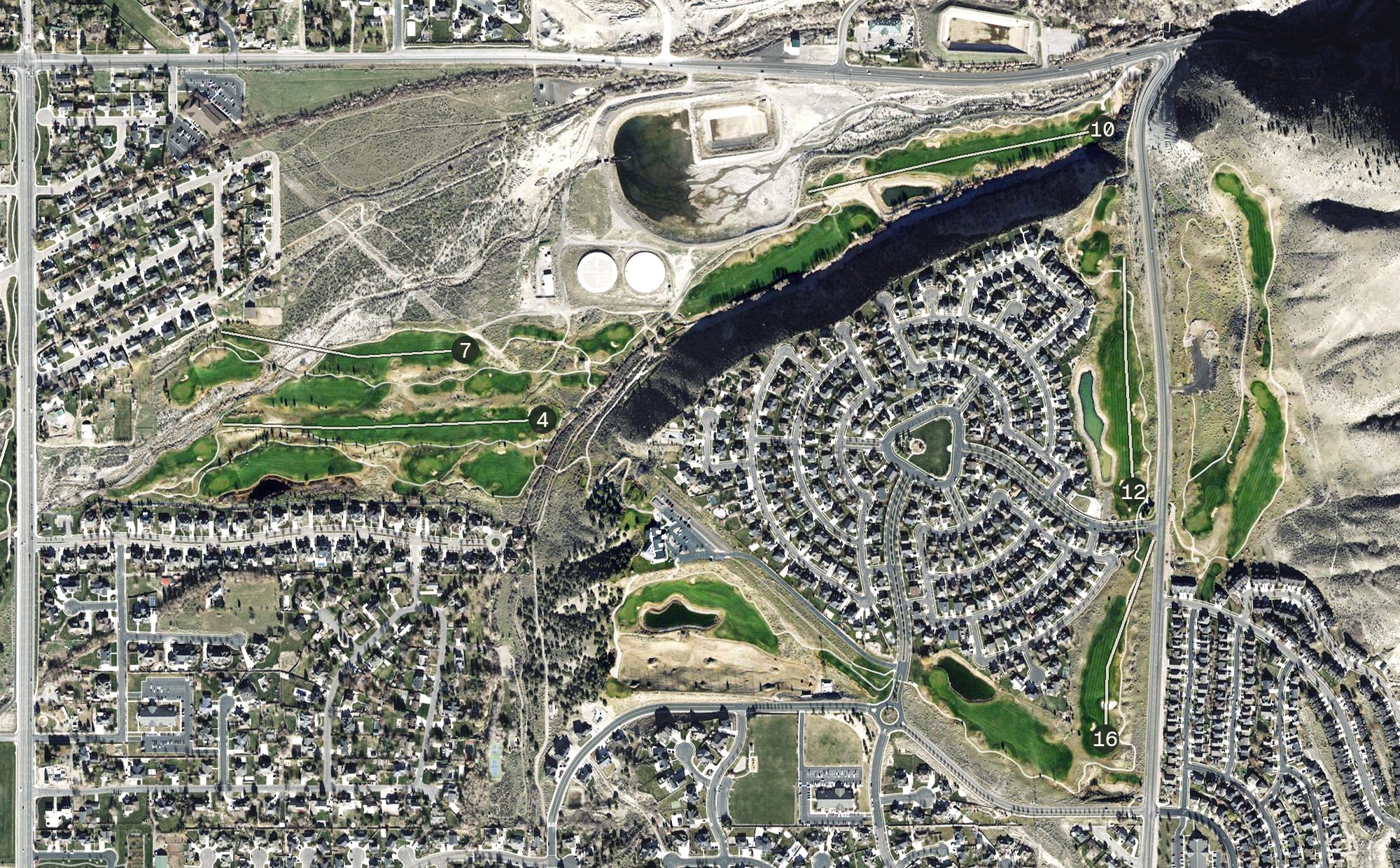 Aerial view of Cedar Hills Golf Club, UT