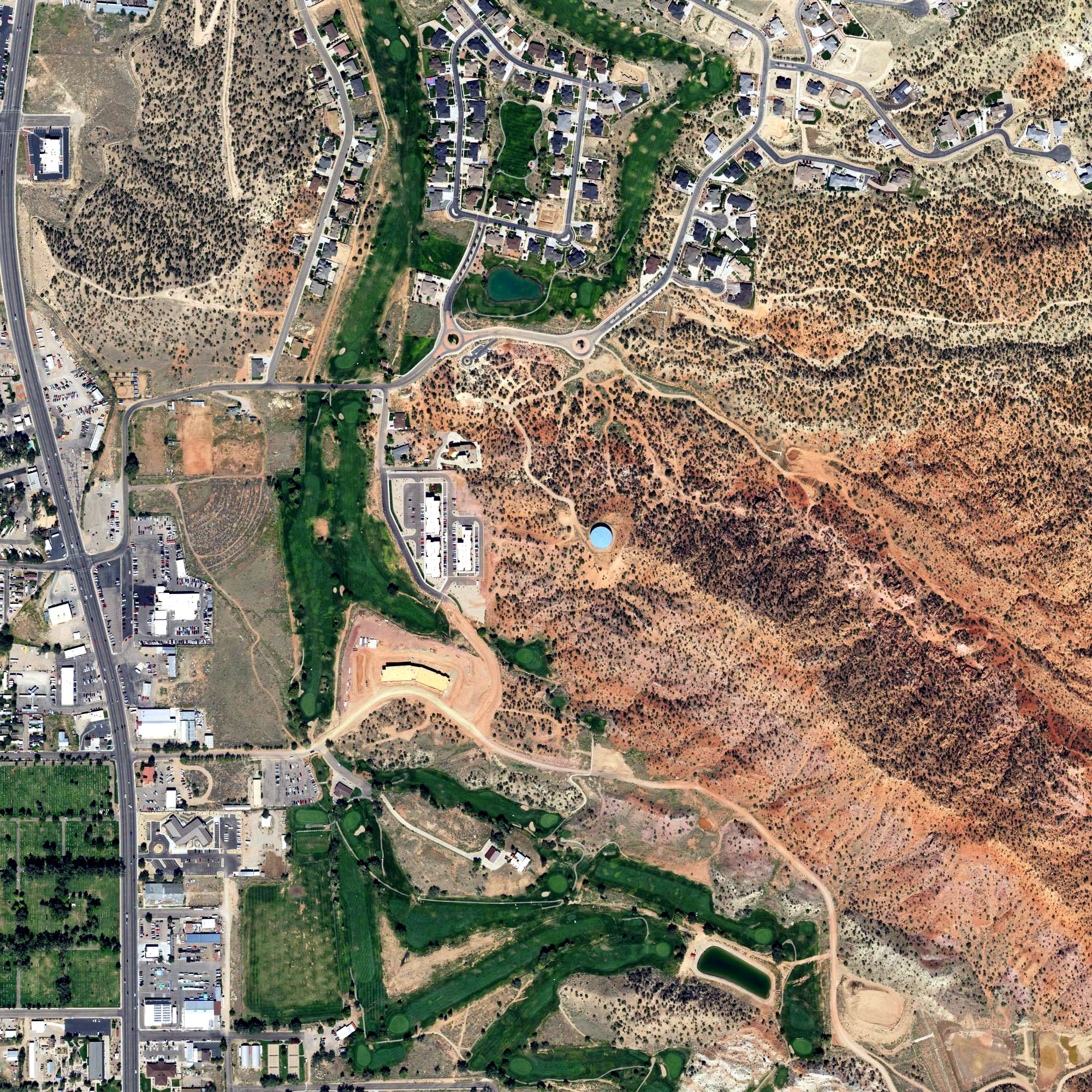 Aerial view of Cedar Ridge Golf Course, UT
