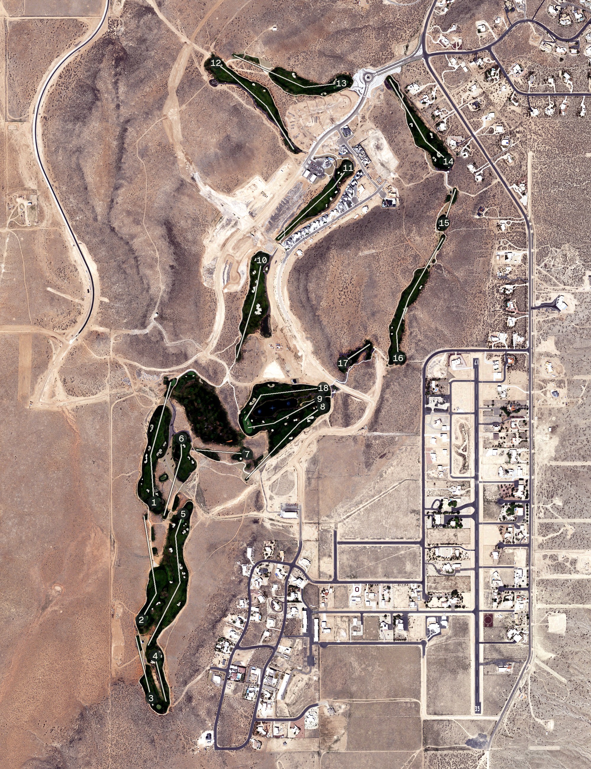 Aerial view of Copper Rock Golf Course, UT