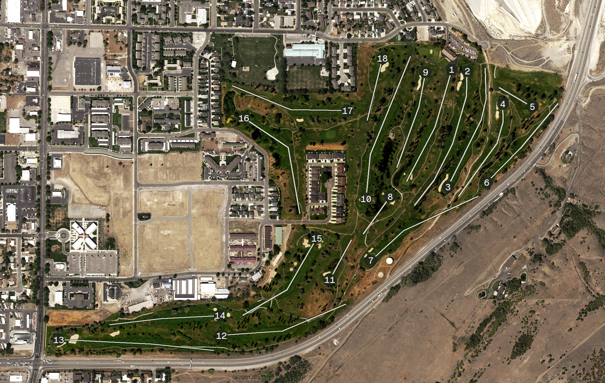 Aerial view of Eagle Mountain Golf Course, UT