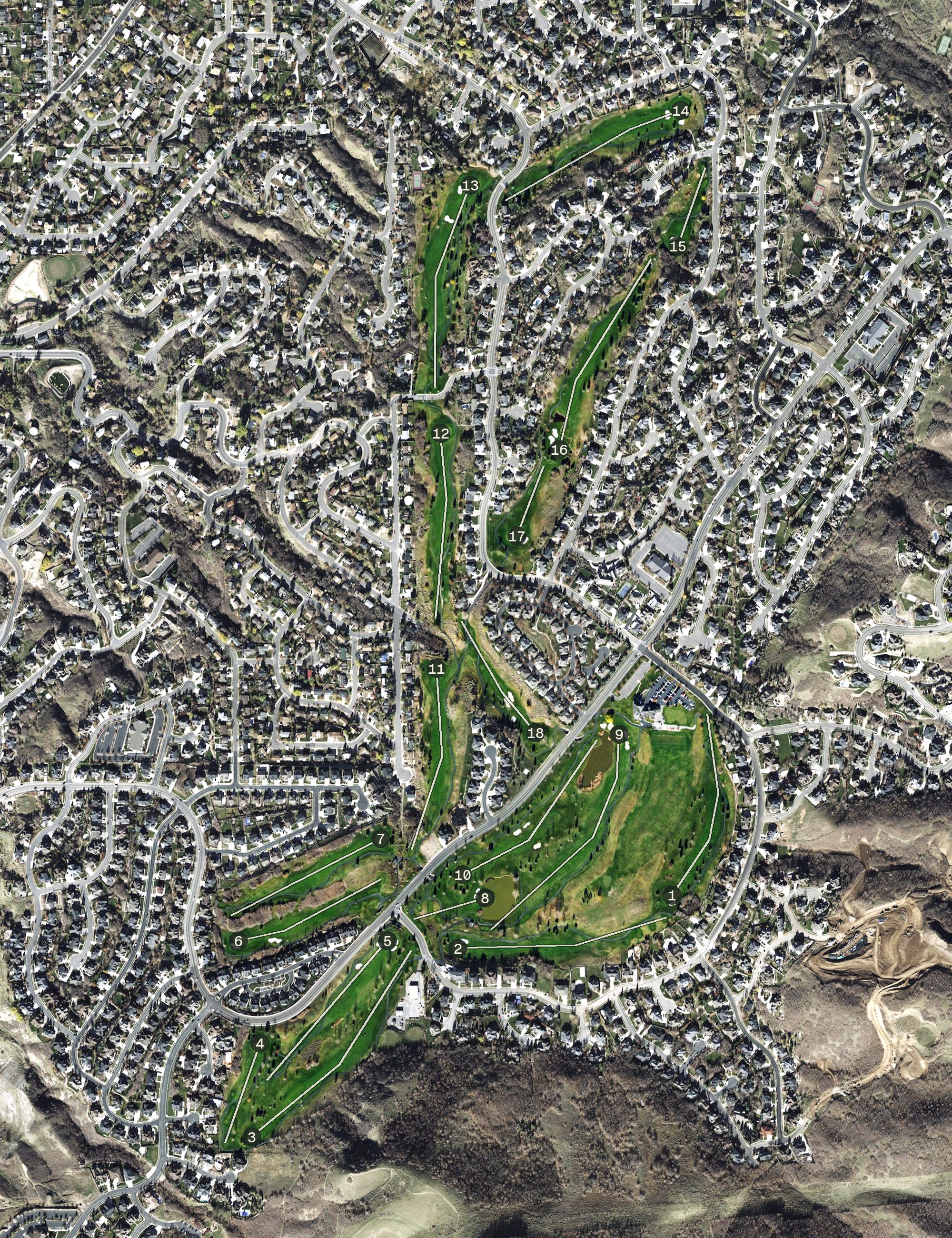 Aerial view of Eaglewood Golf Course, UT